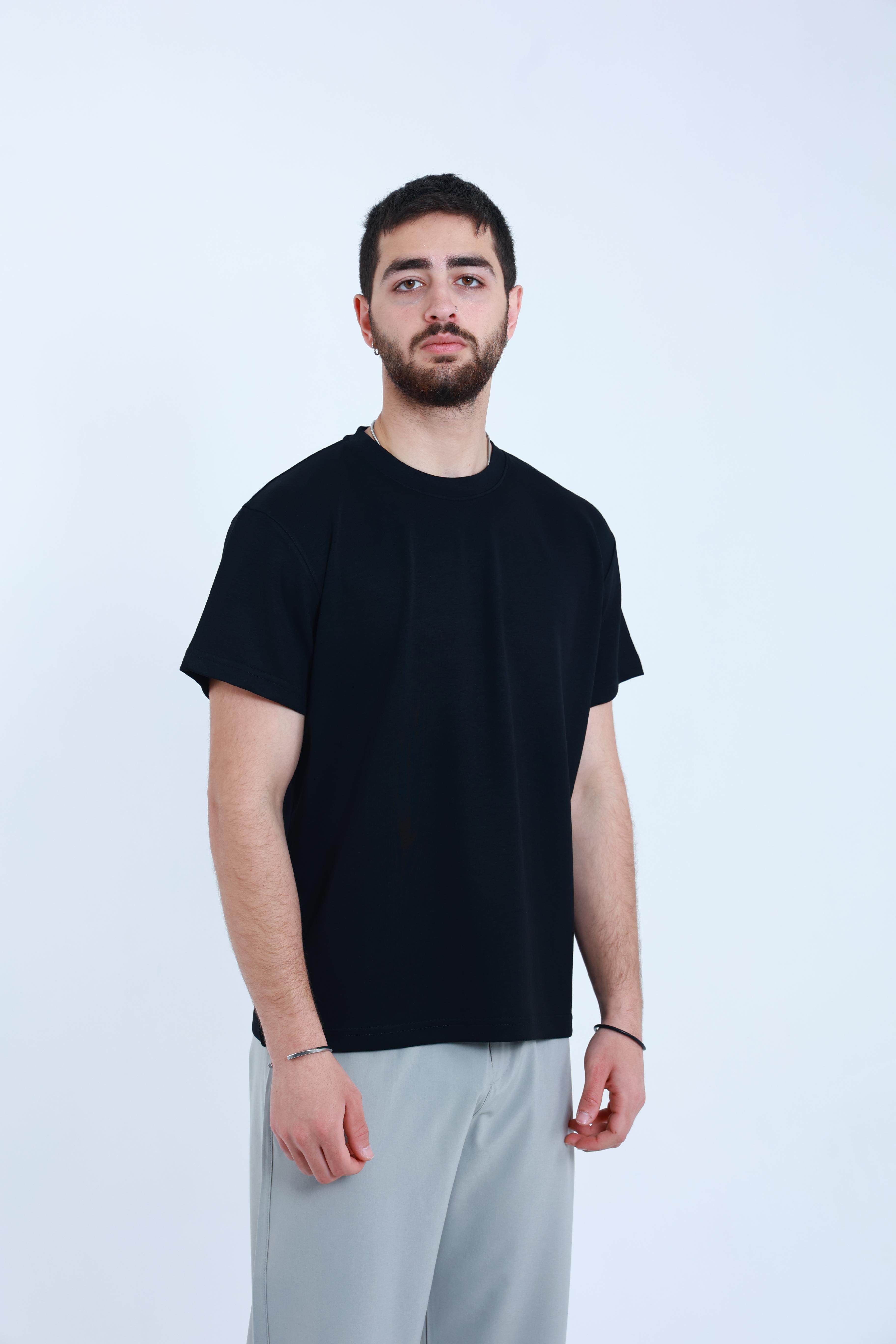 Modal Regular T-Shirt Siyah