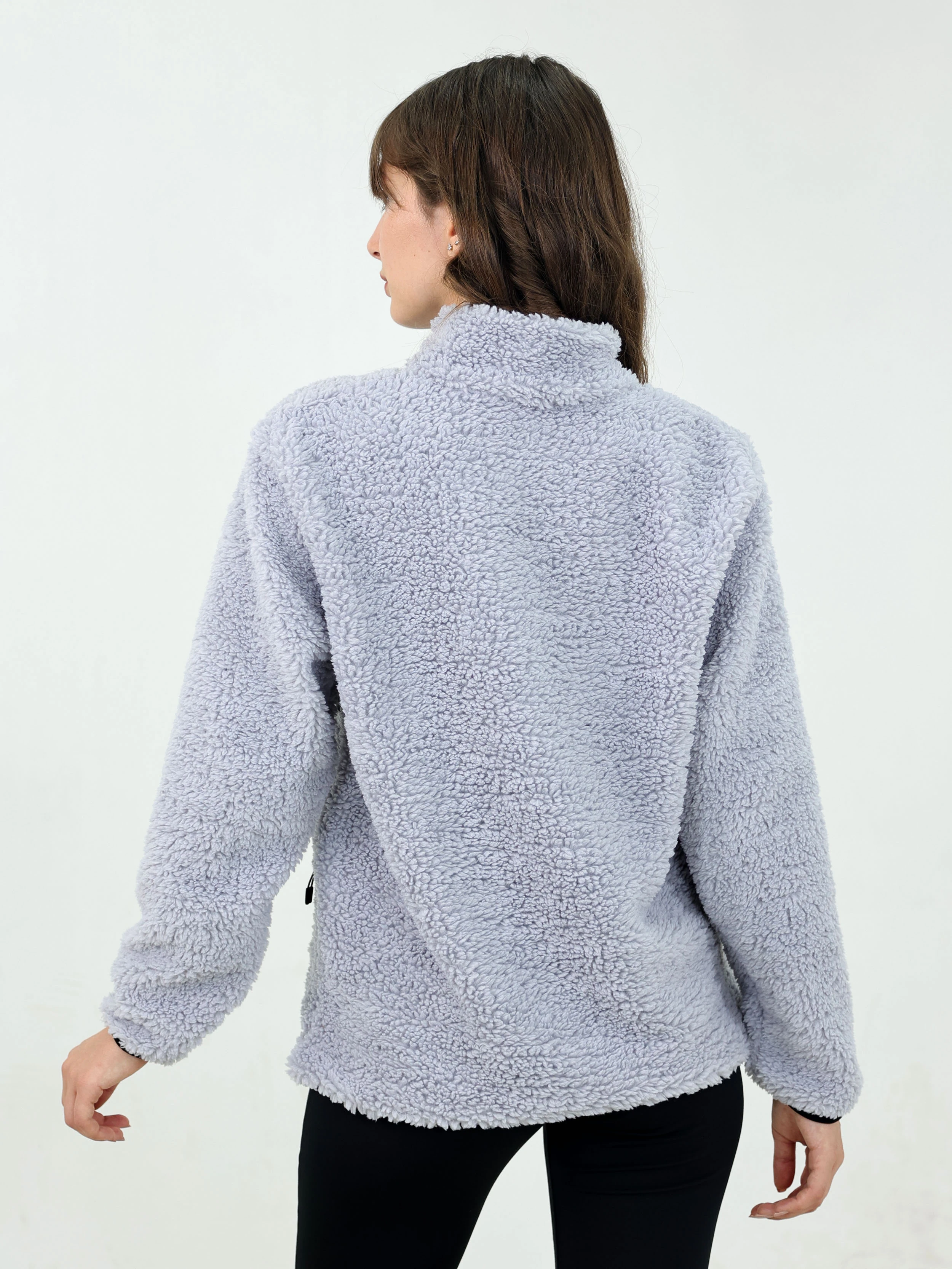 Gri Kadın Kuzu Welsoft Polar Ceket
