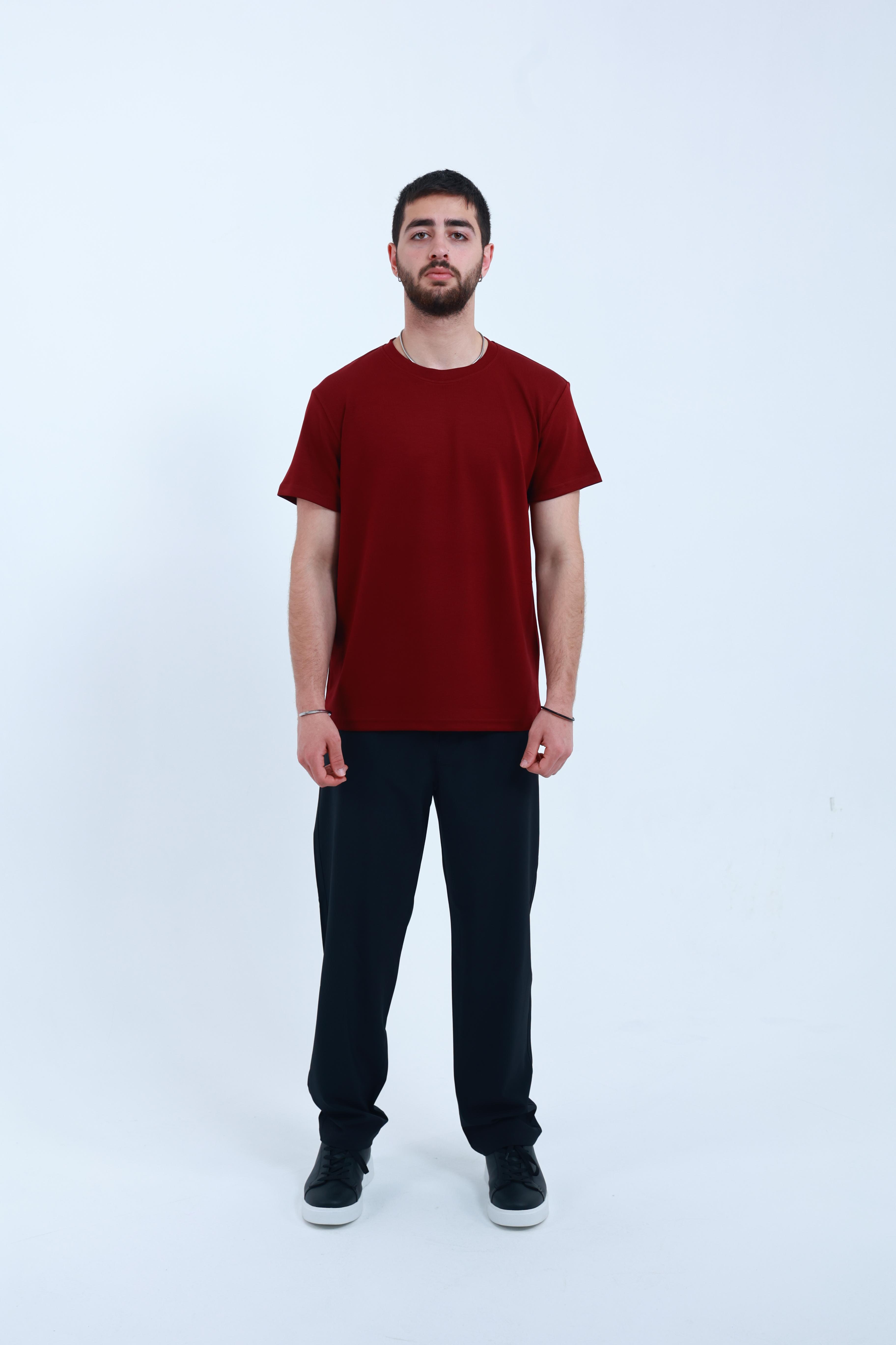 Modal Regular T-Shirt Bordo