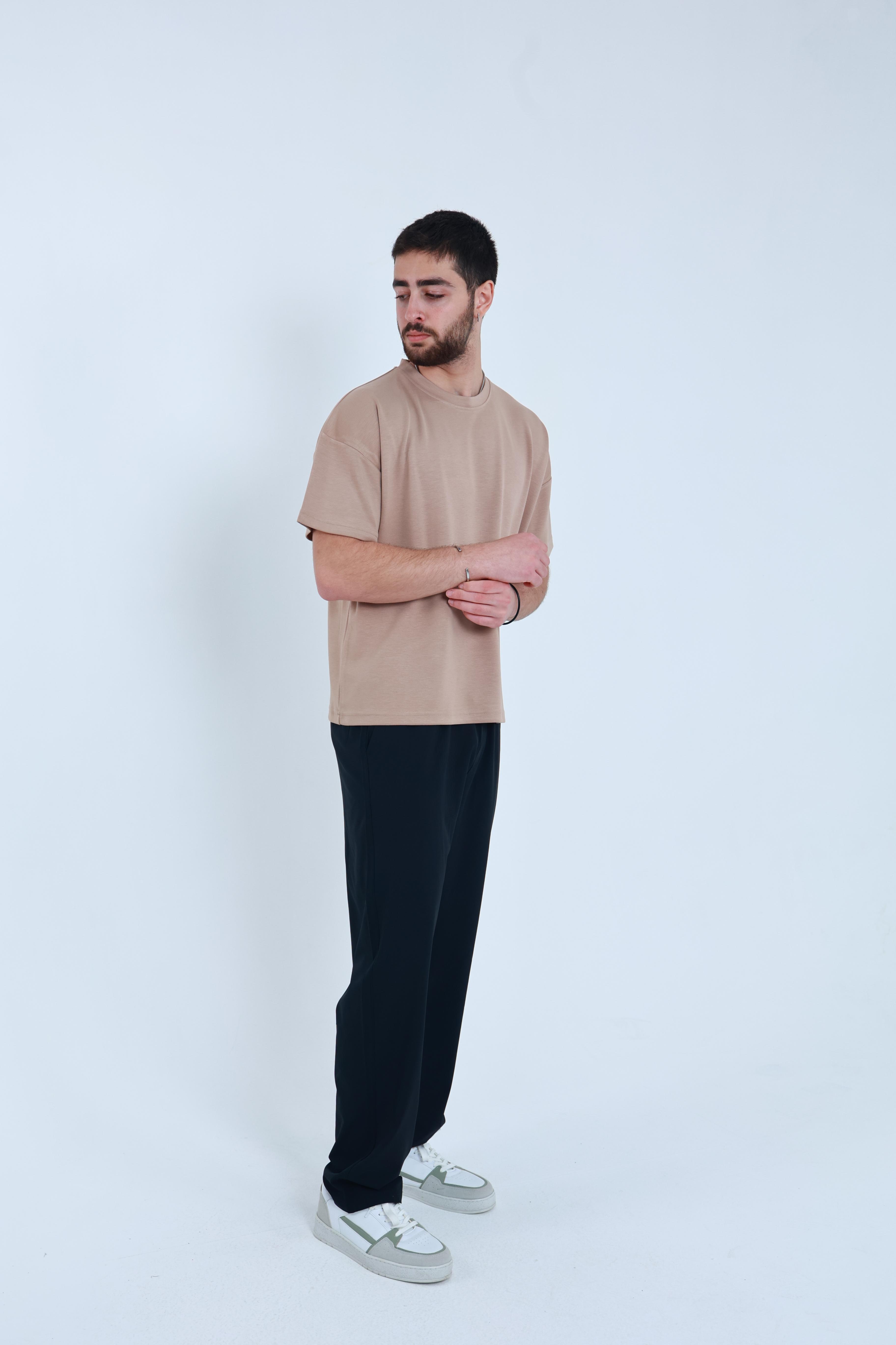 Modal Oversized T-shirt Bej