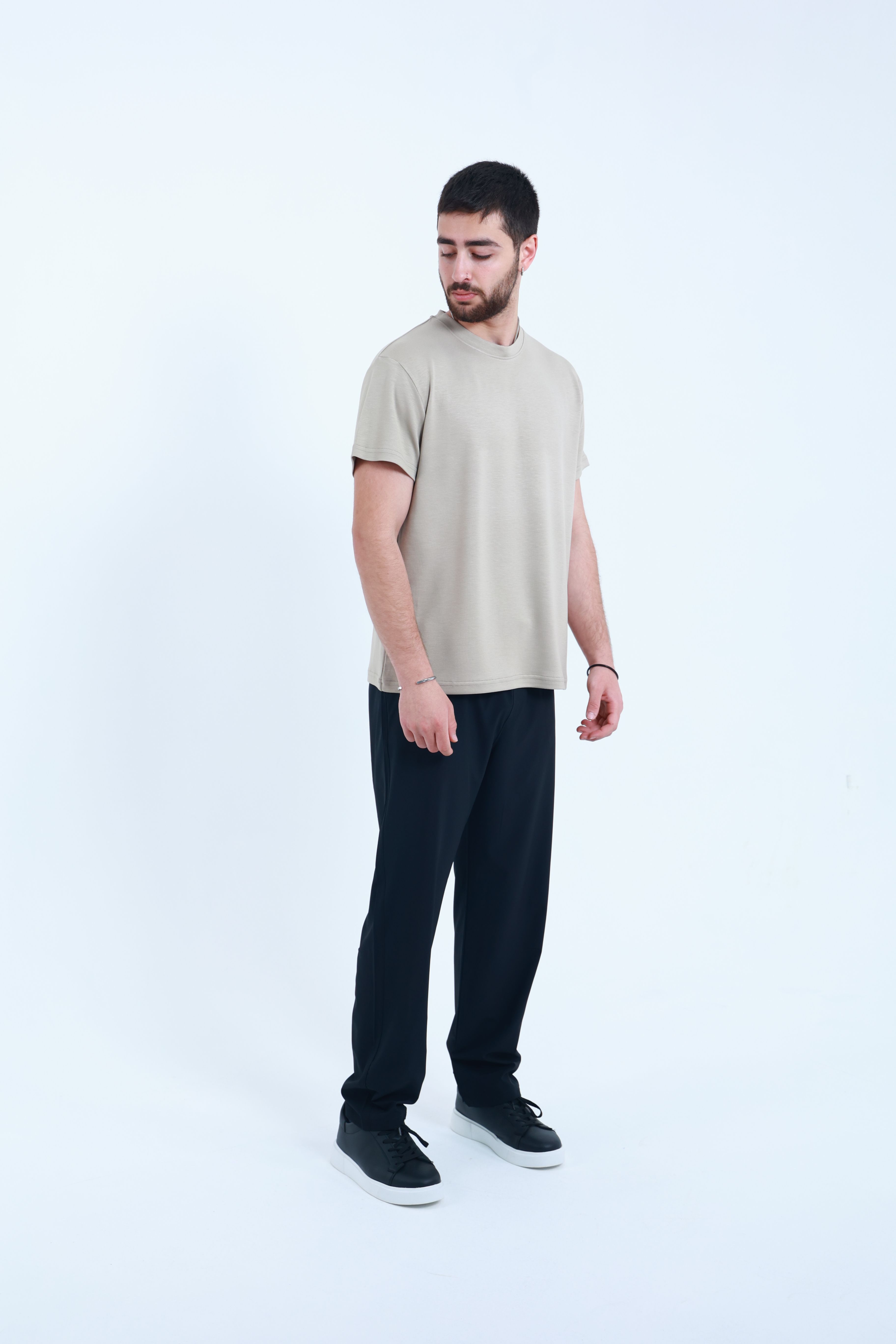 Modal Regular T-Shirt Taş