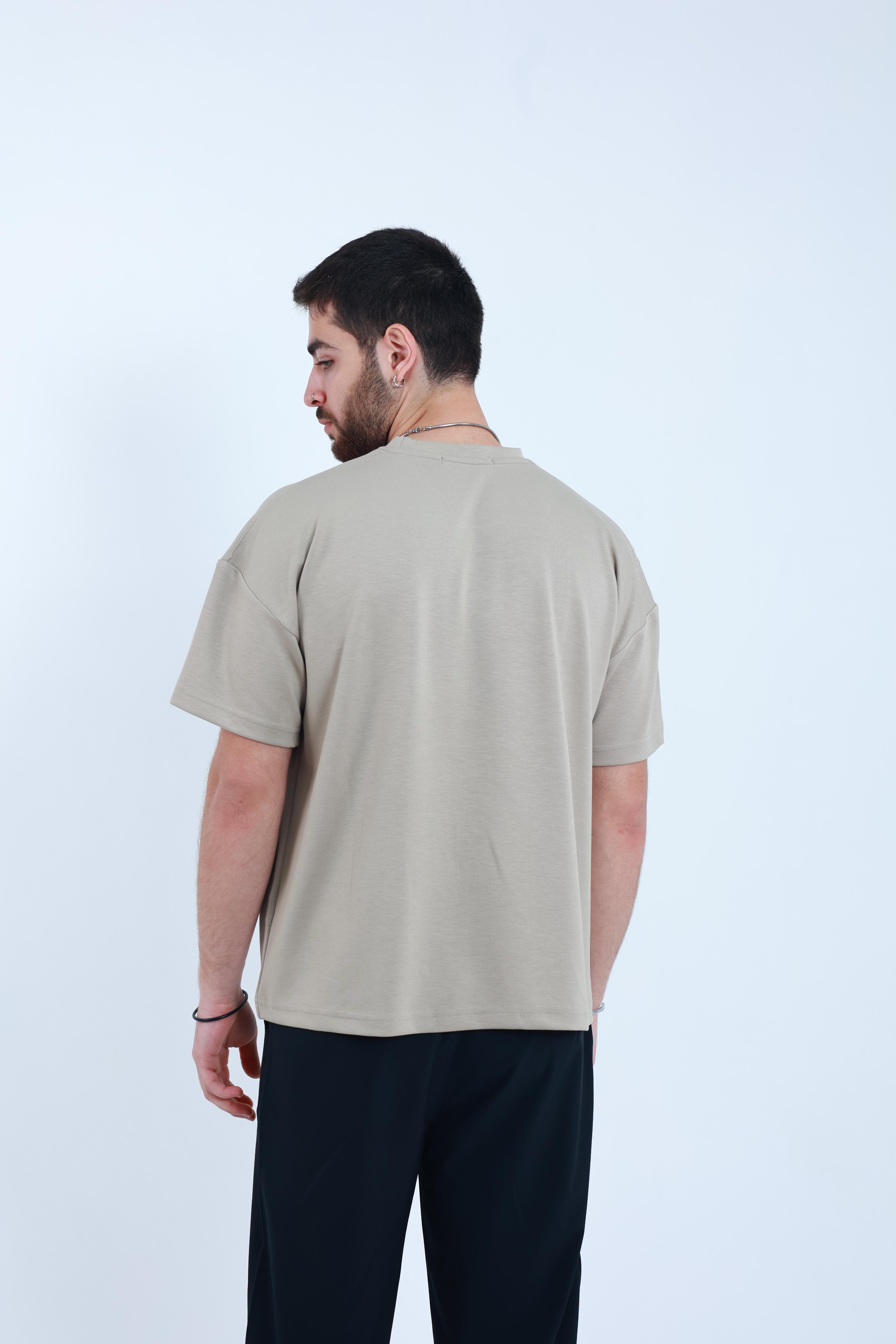 Modal Oversized T-Shirt Taş