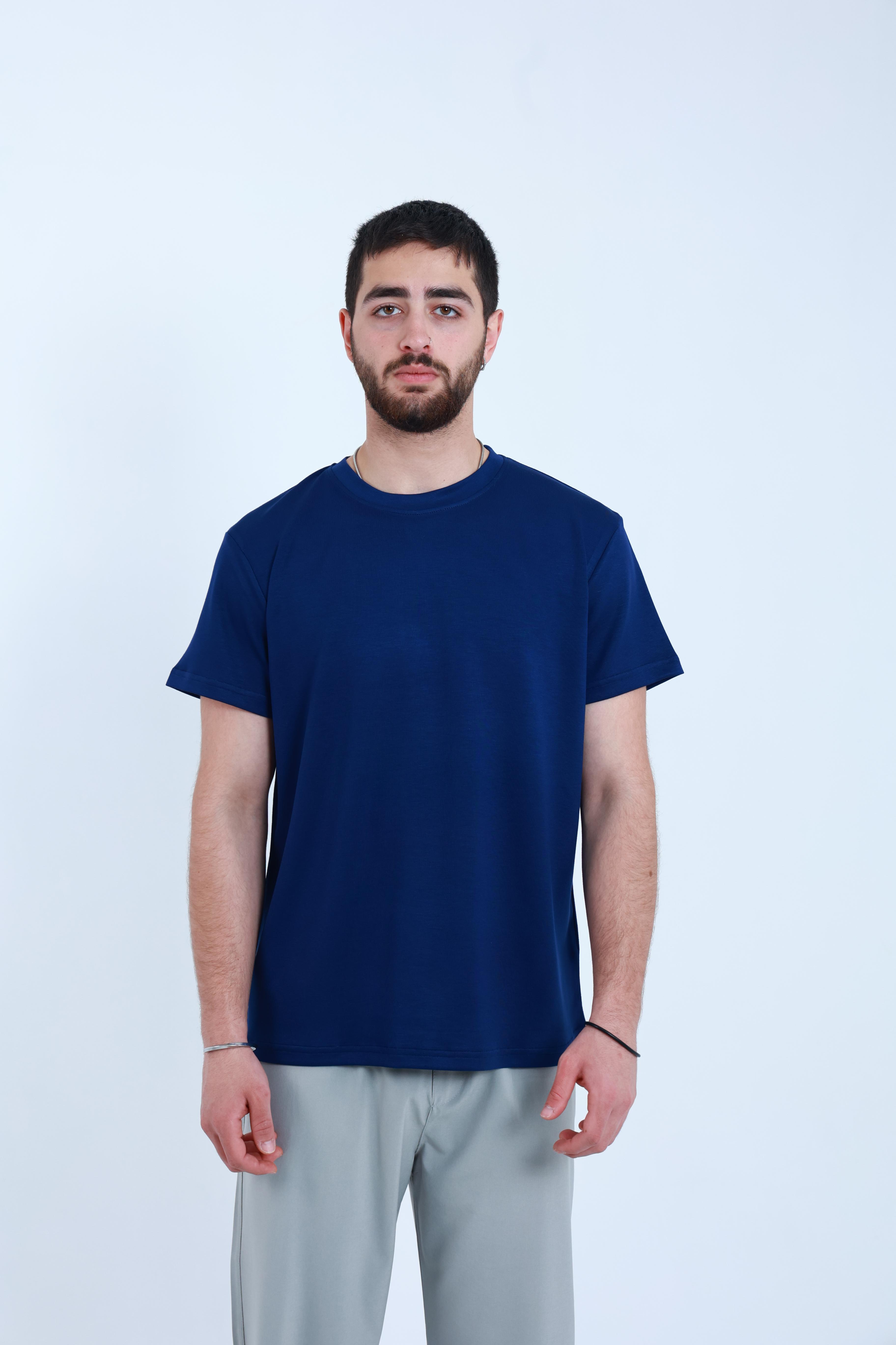 Modal Regular T-Shirt Mavi