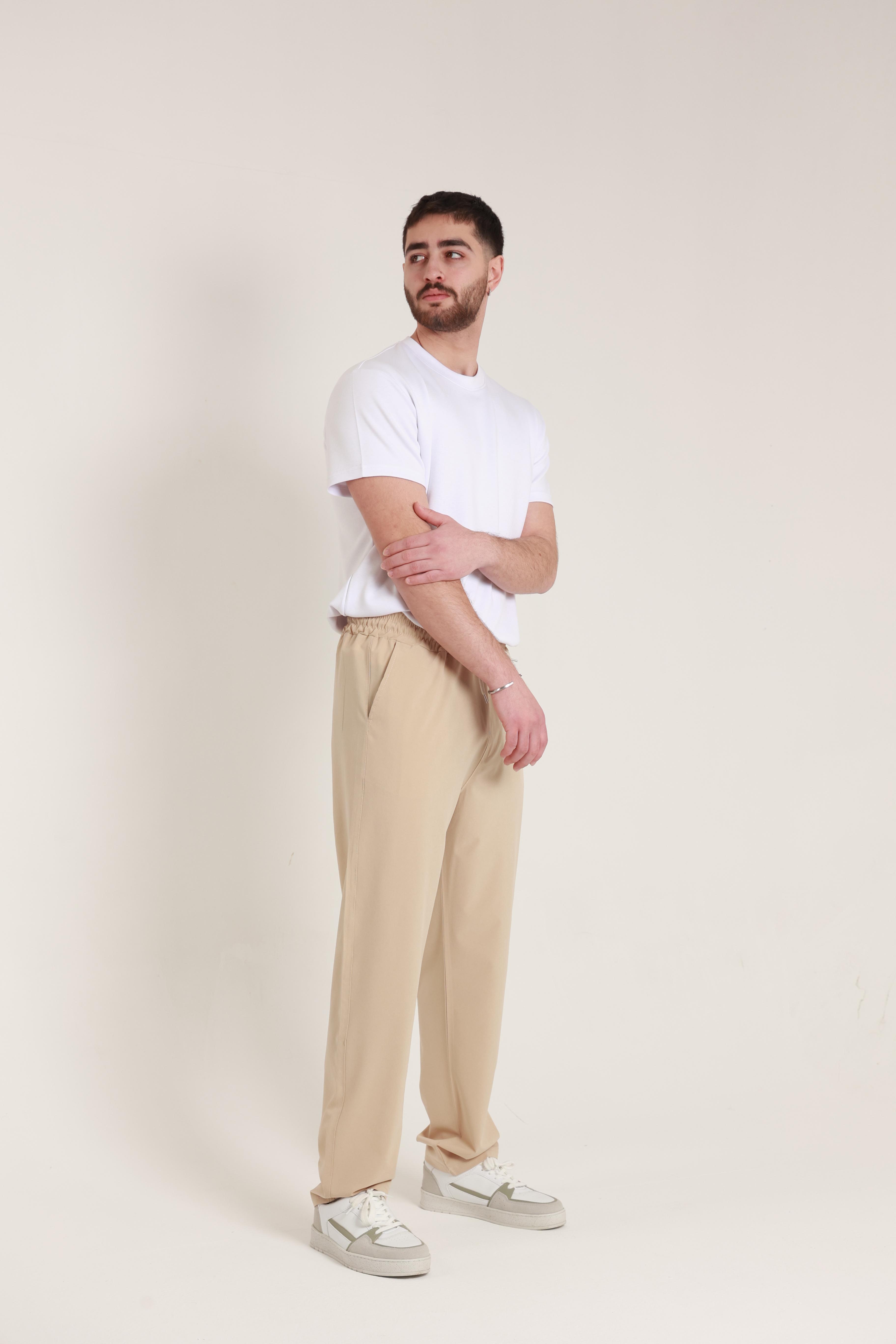 Paraşüt Baggy Eşofman Bej