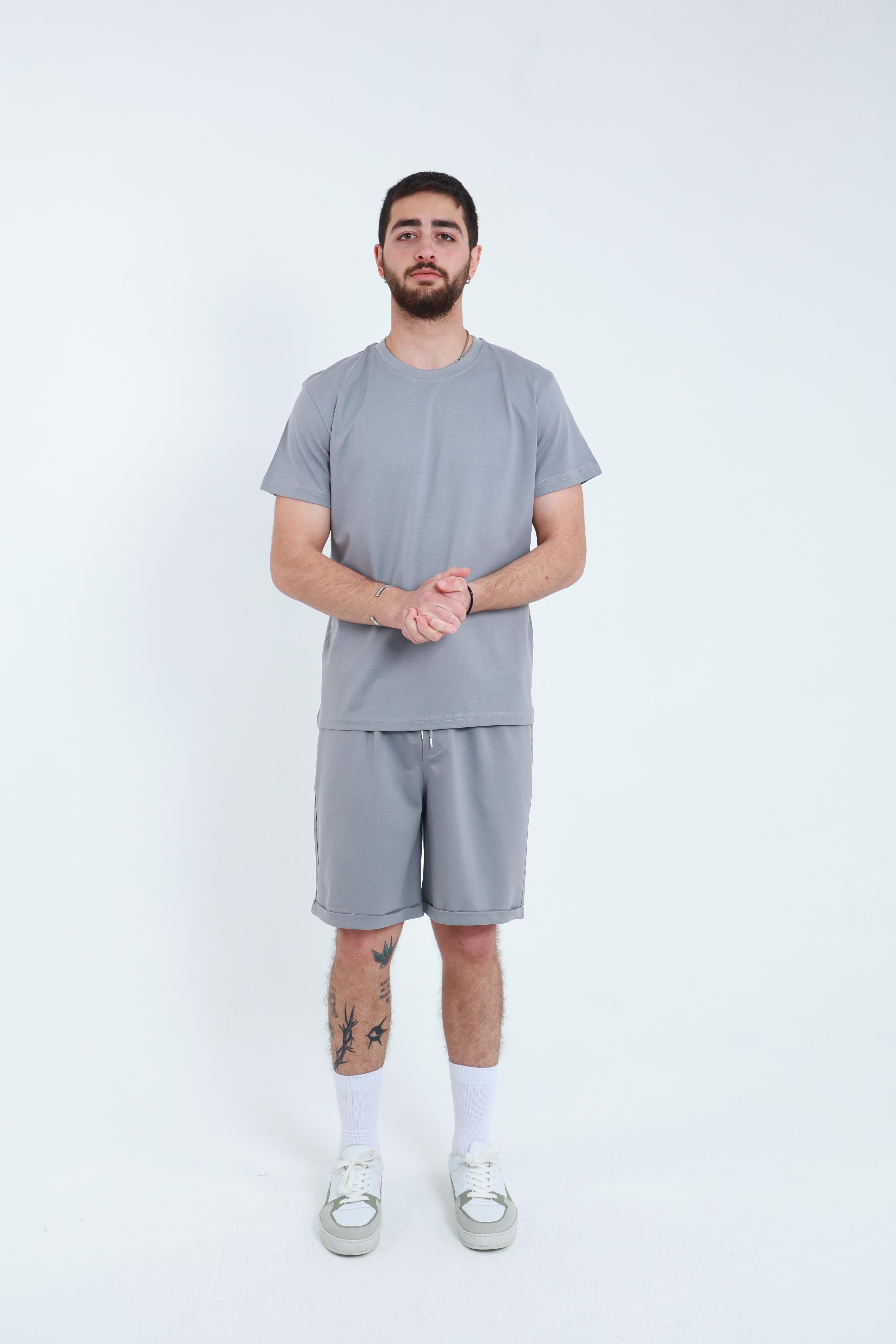 Şort T-Shirt Takım Gri