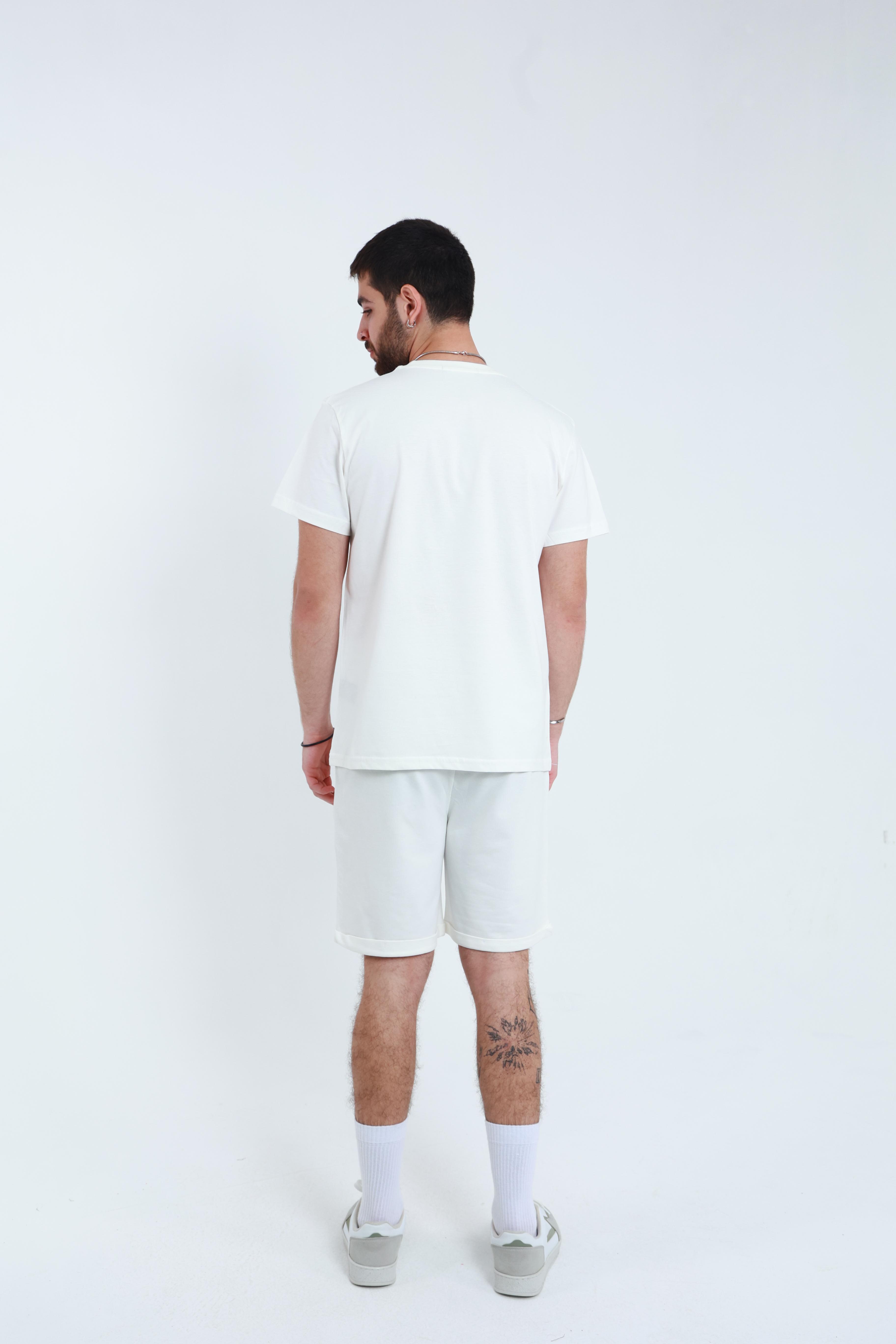 Şort T-Shirt Takım Beyaz