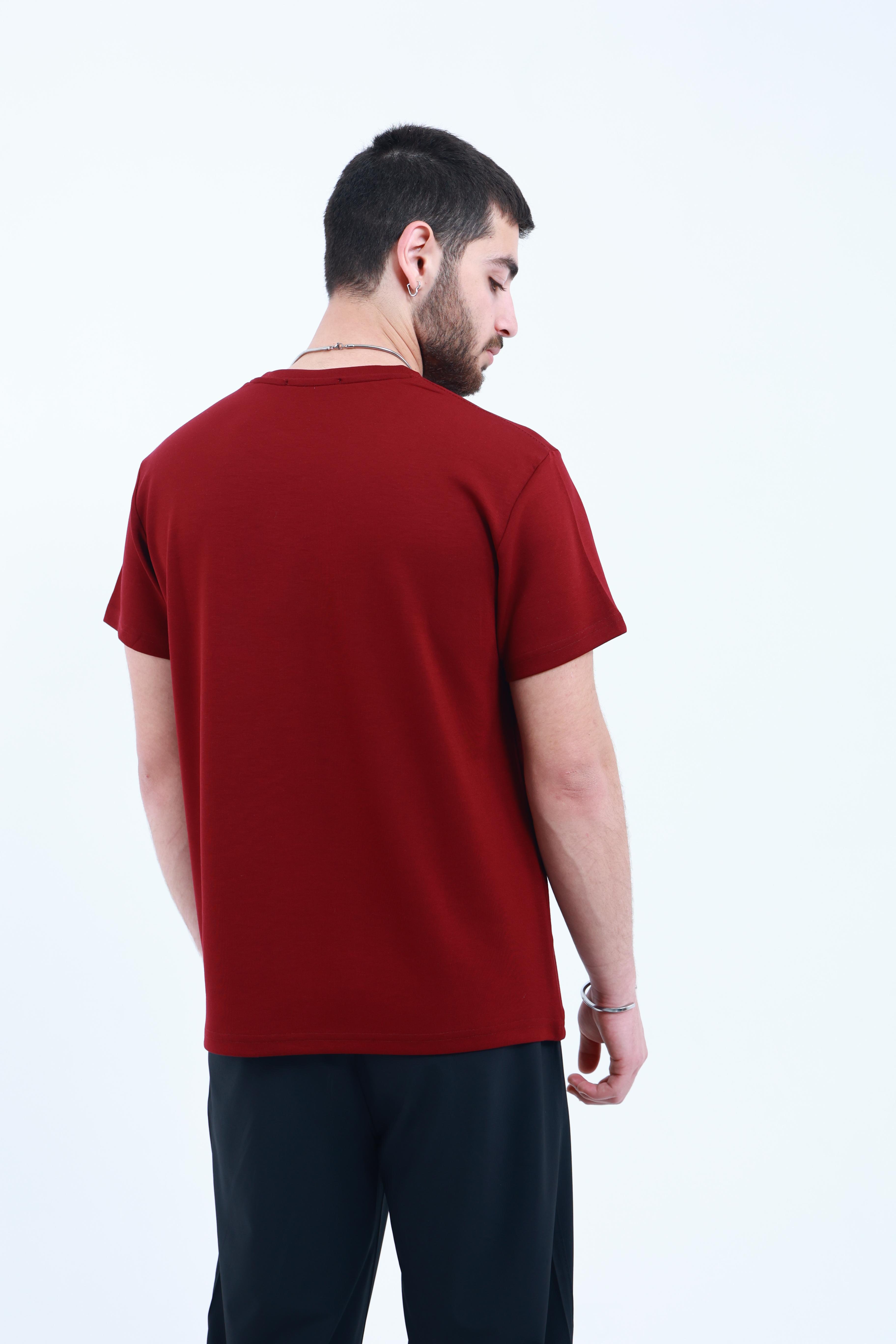 Modal Regular T-Shirt Bordo