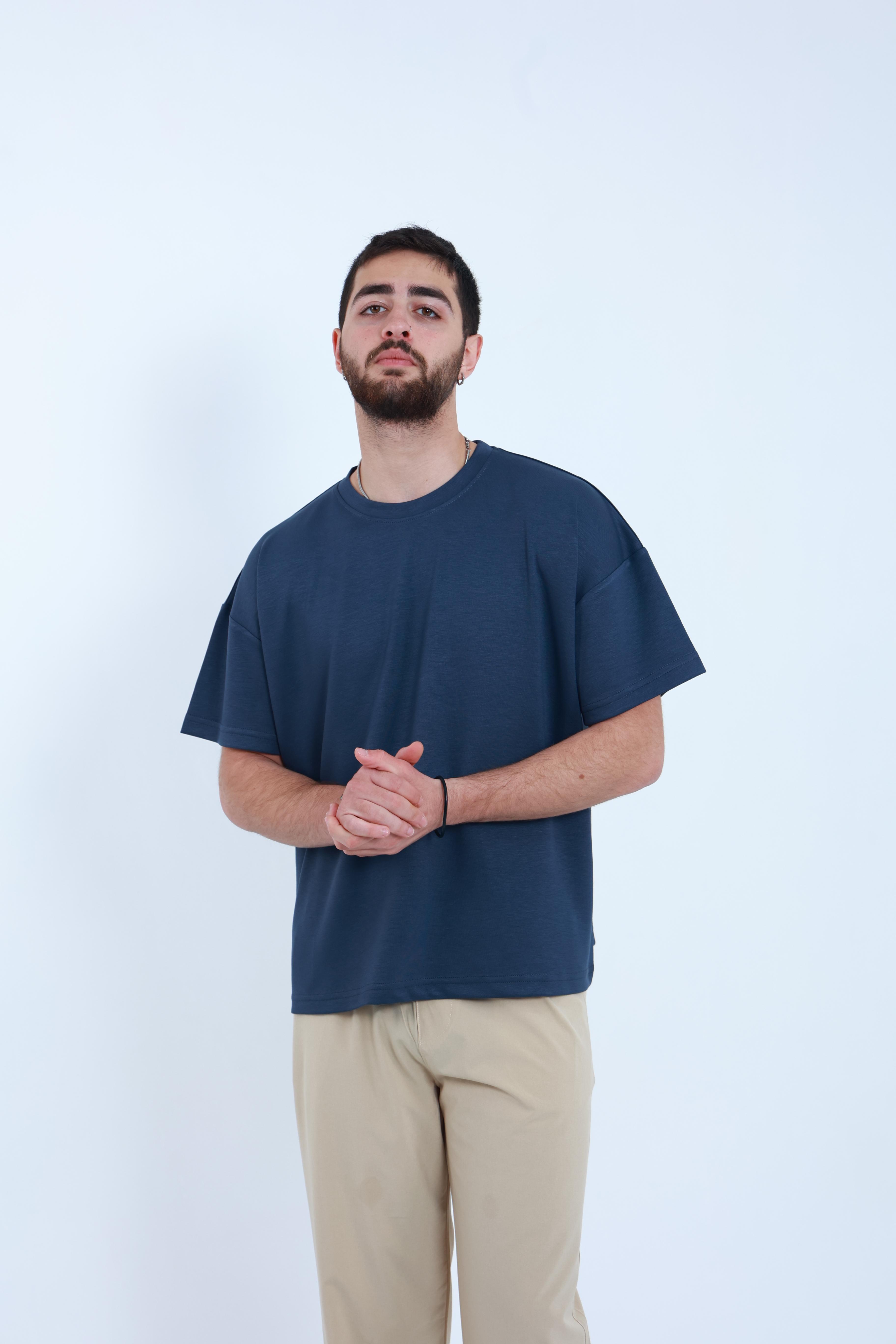 Modal Oversized T-Shirt Füme