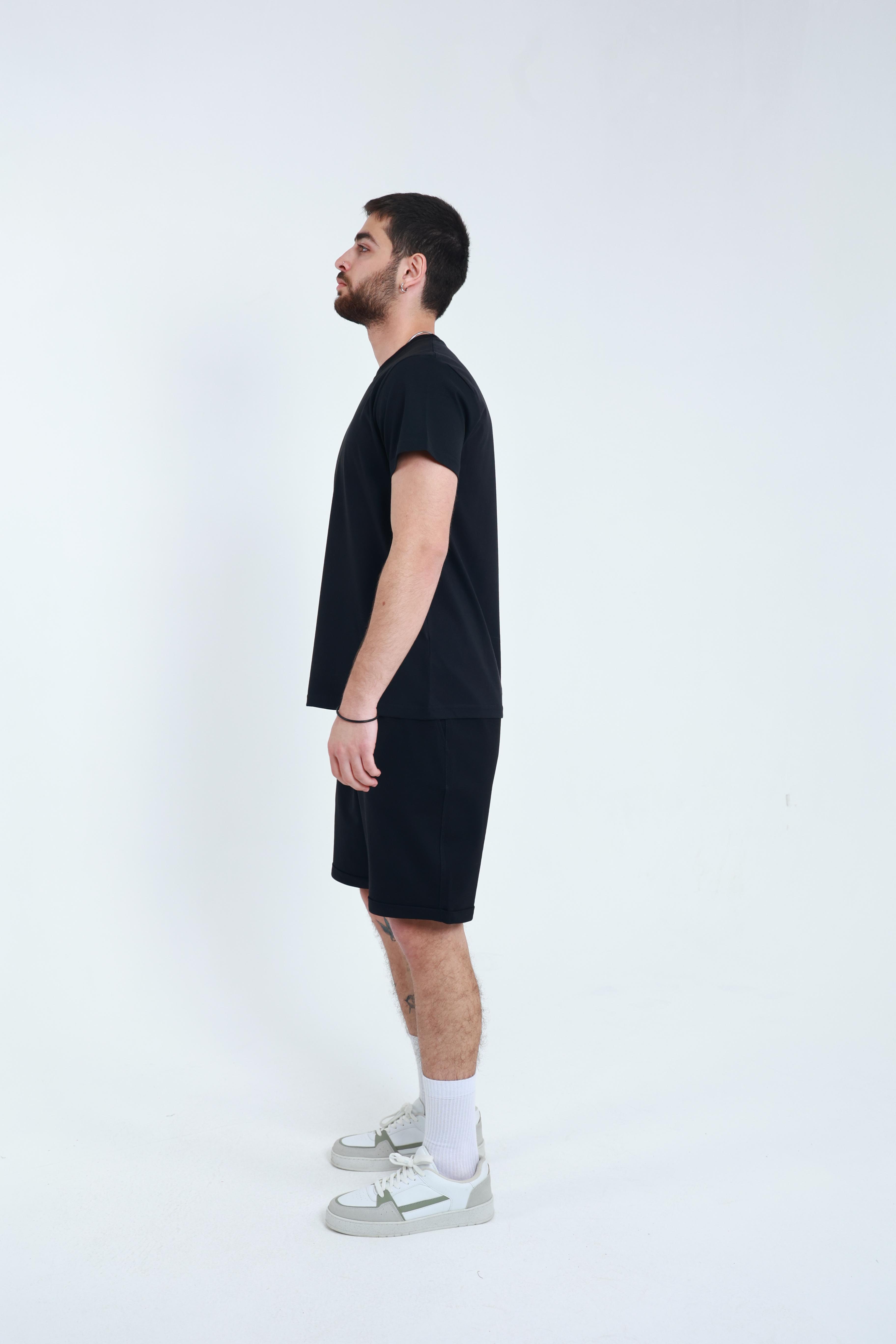 Şort T-Shirt Takım Siyah