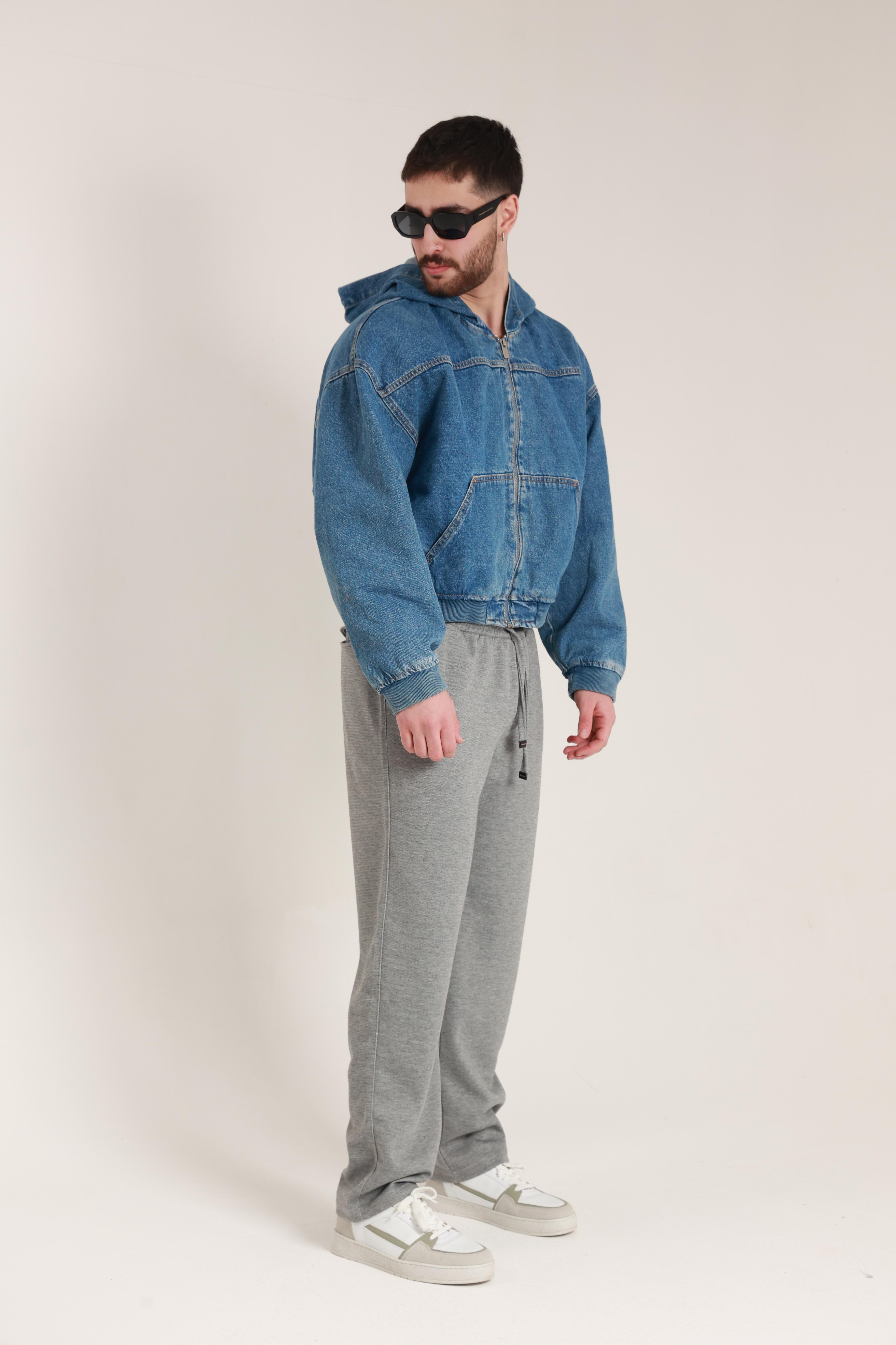 Pike Arka Cepli Baggy Eşofman Gri