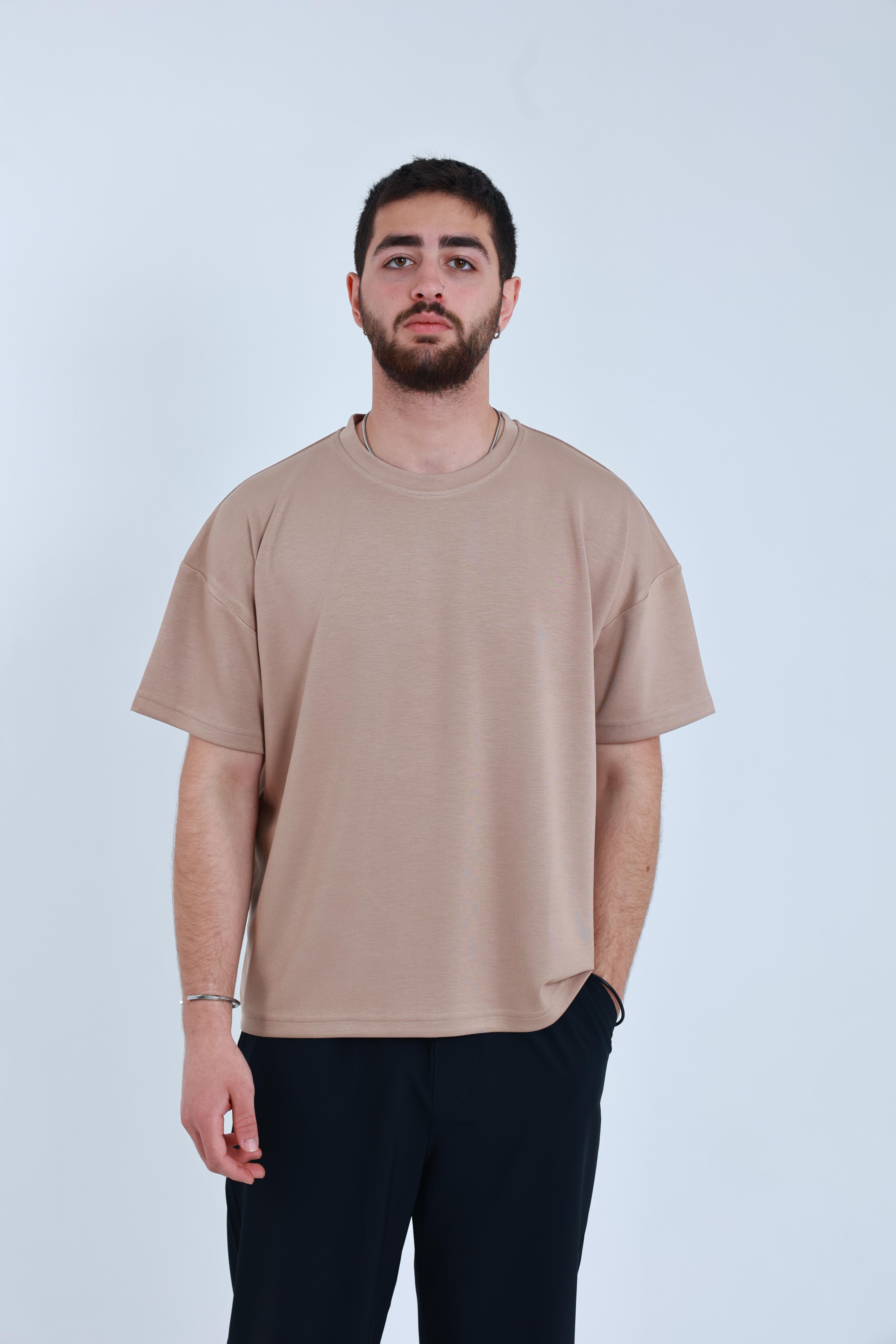 Modal Oversized T-shirt Bej