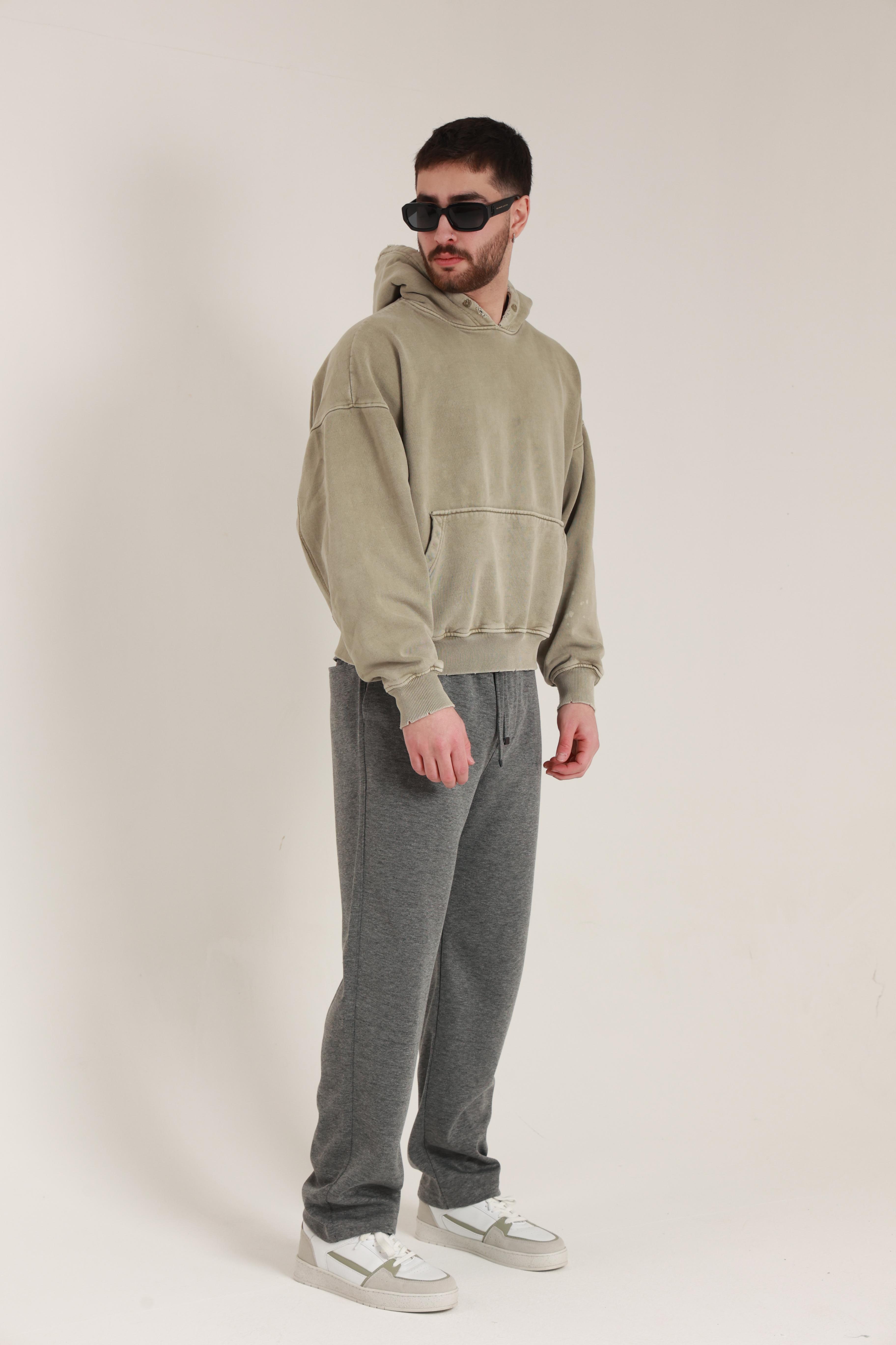 Pike Arka Cepli Baggy Eşofman Füme