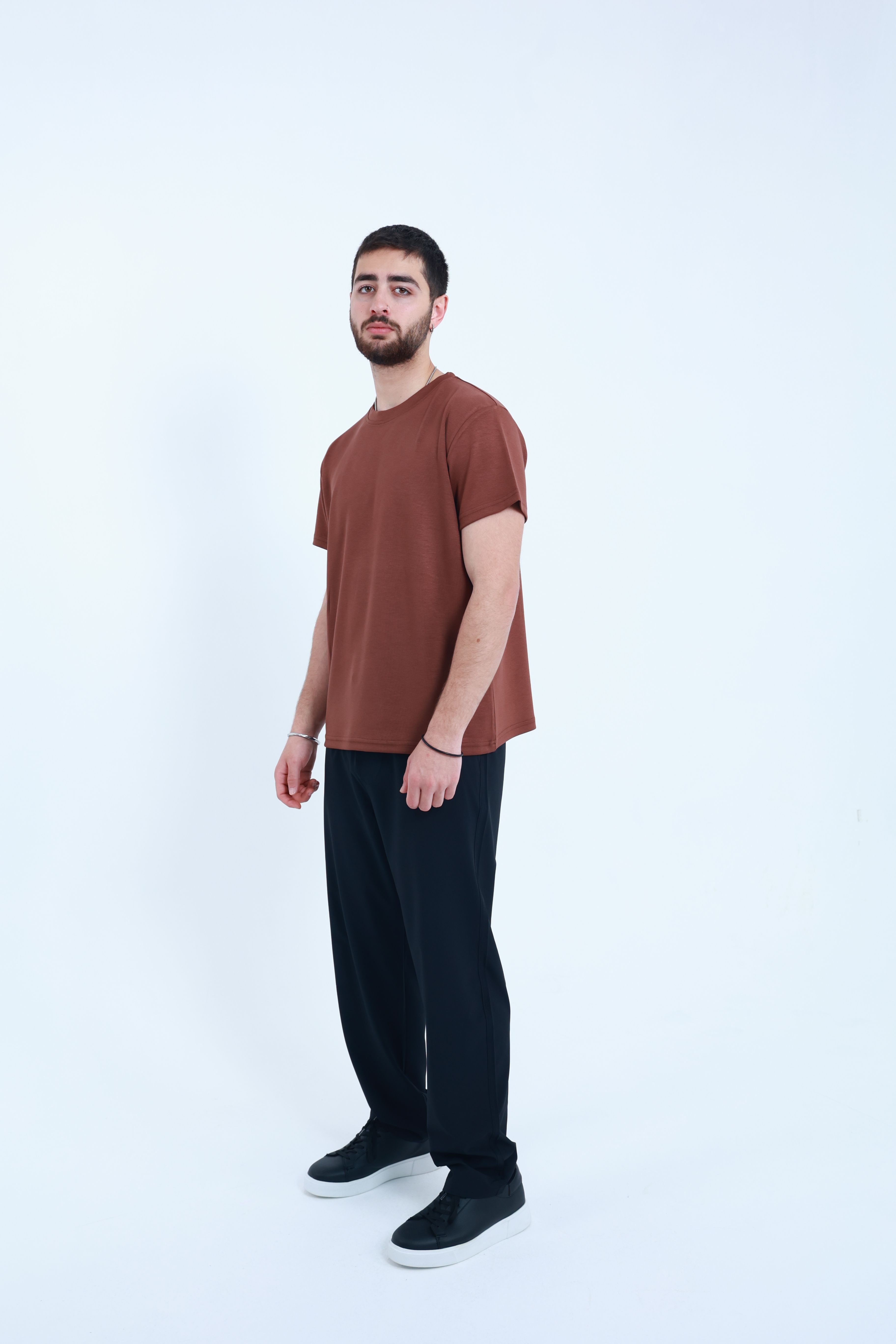 Modal Regular T-Shirt Kahverengi