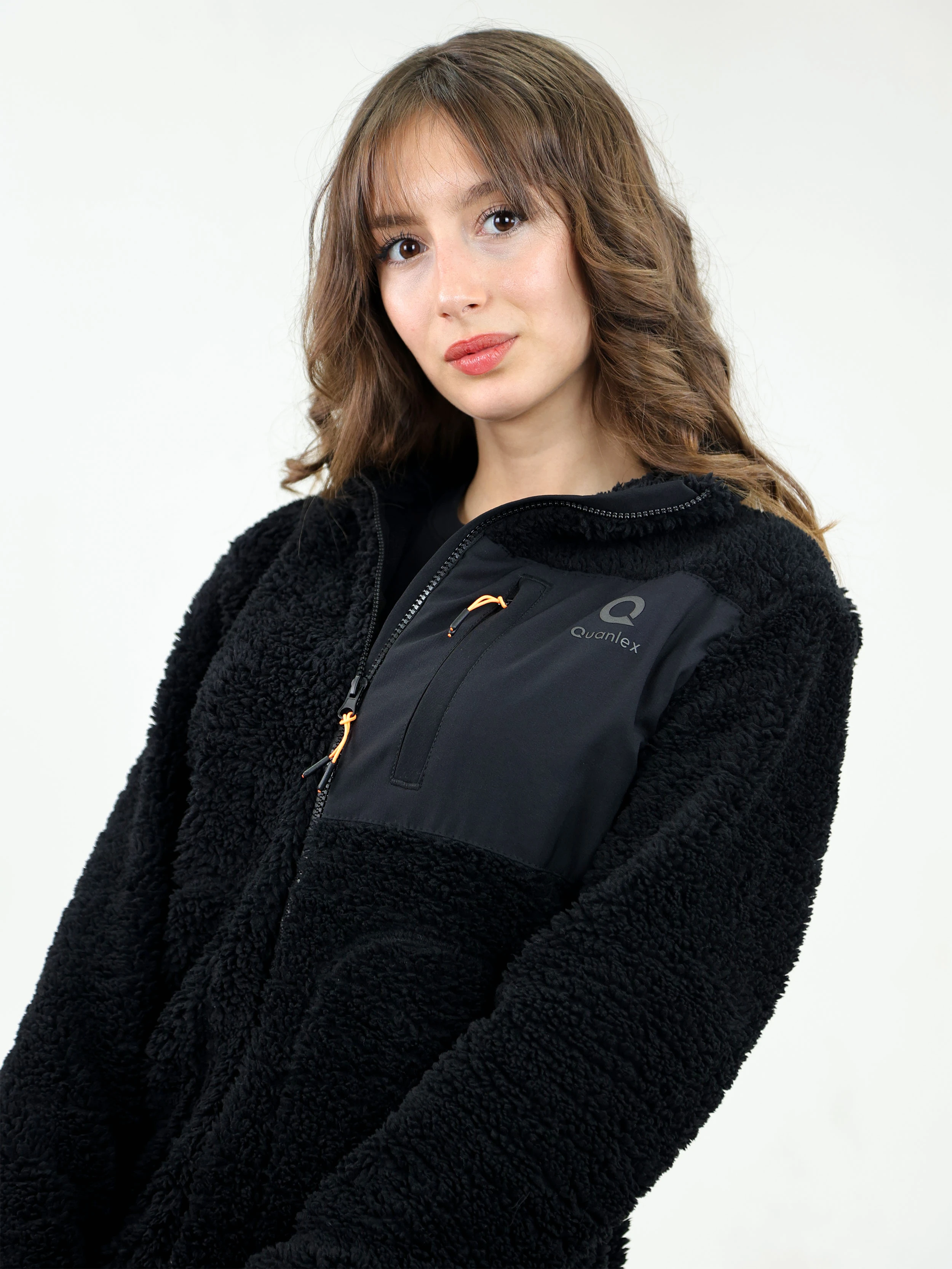 Siyah Kadın Kuzu Welsoft Polar Ceket