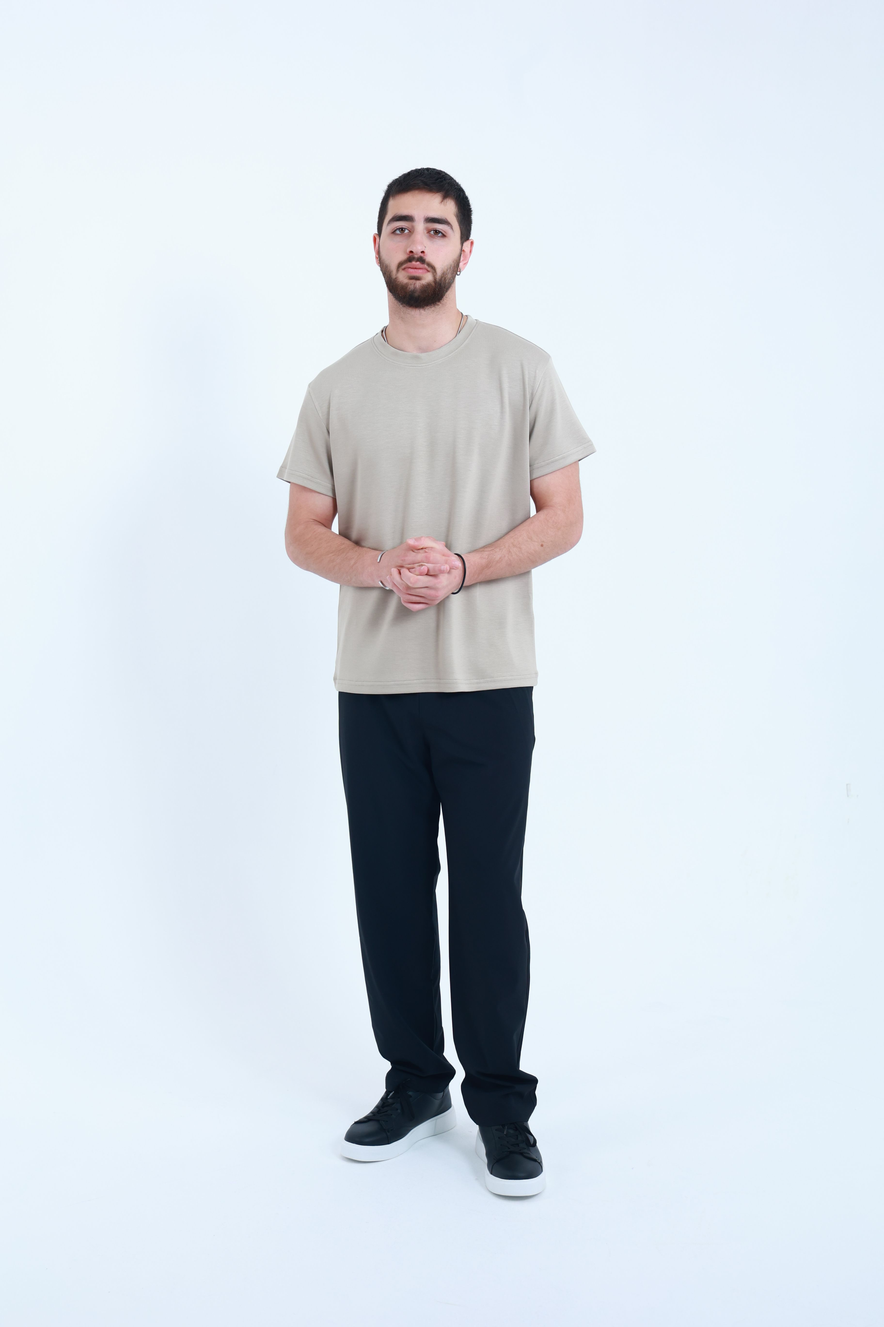 Modal Regular T-Shirt Taş