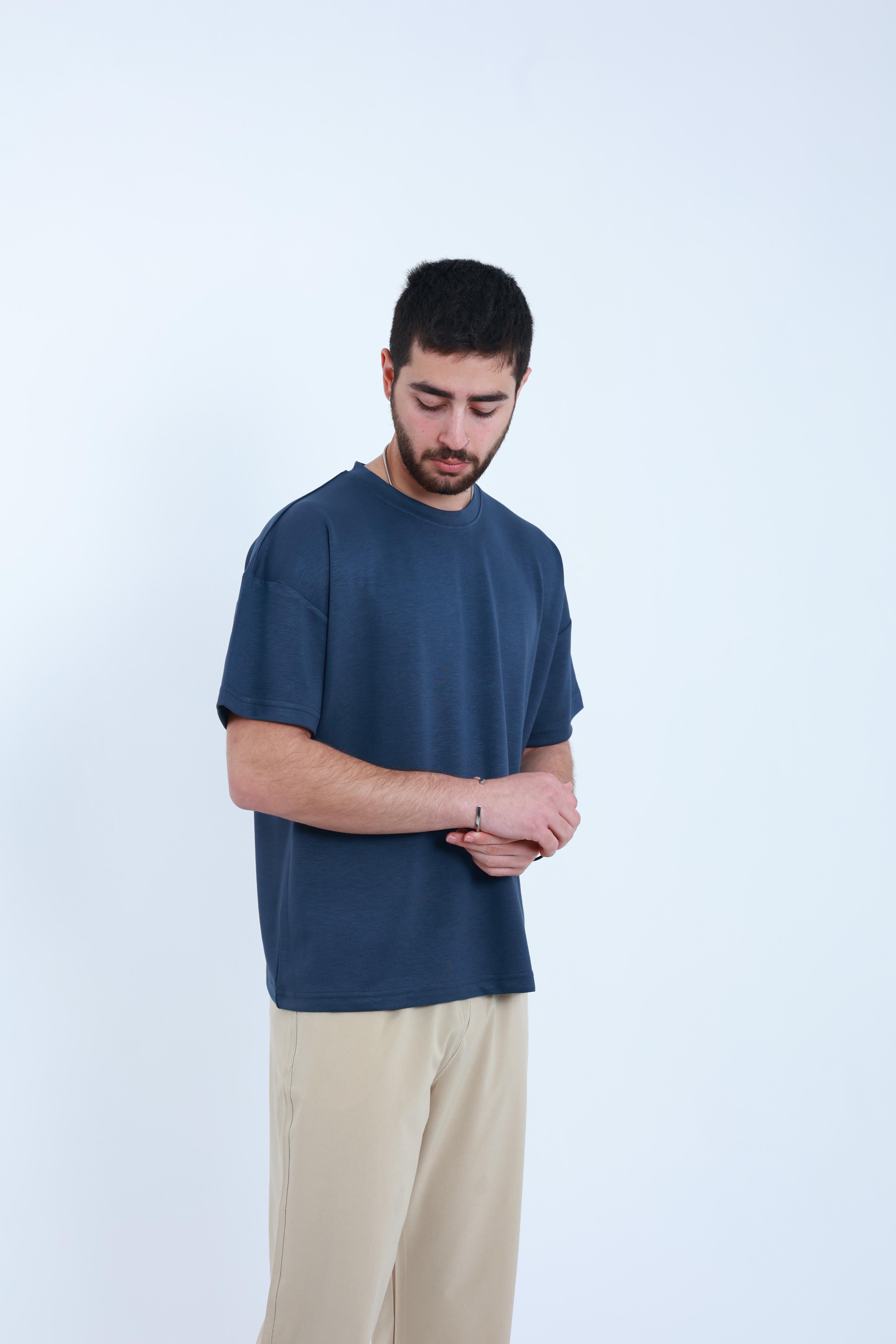 Modal Oversized T-Shirt Füme