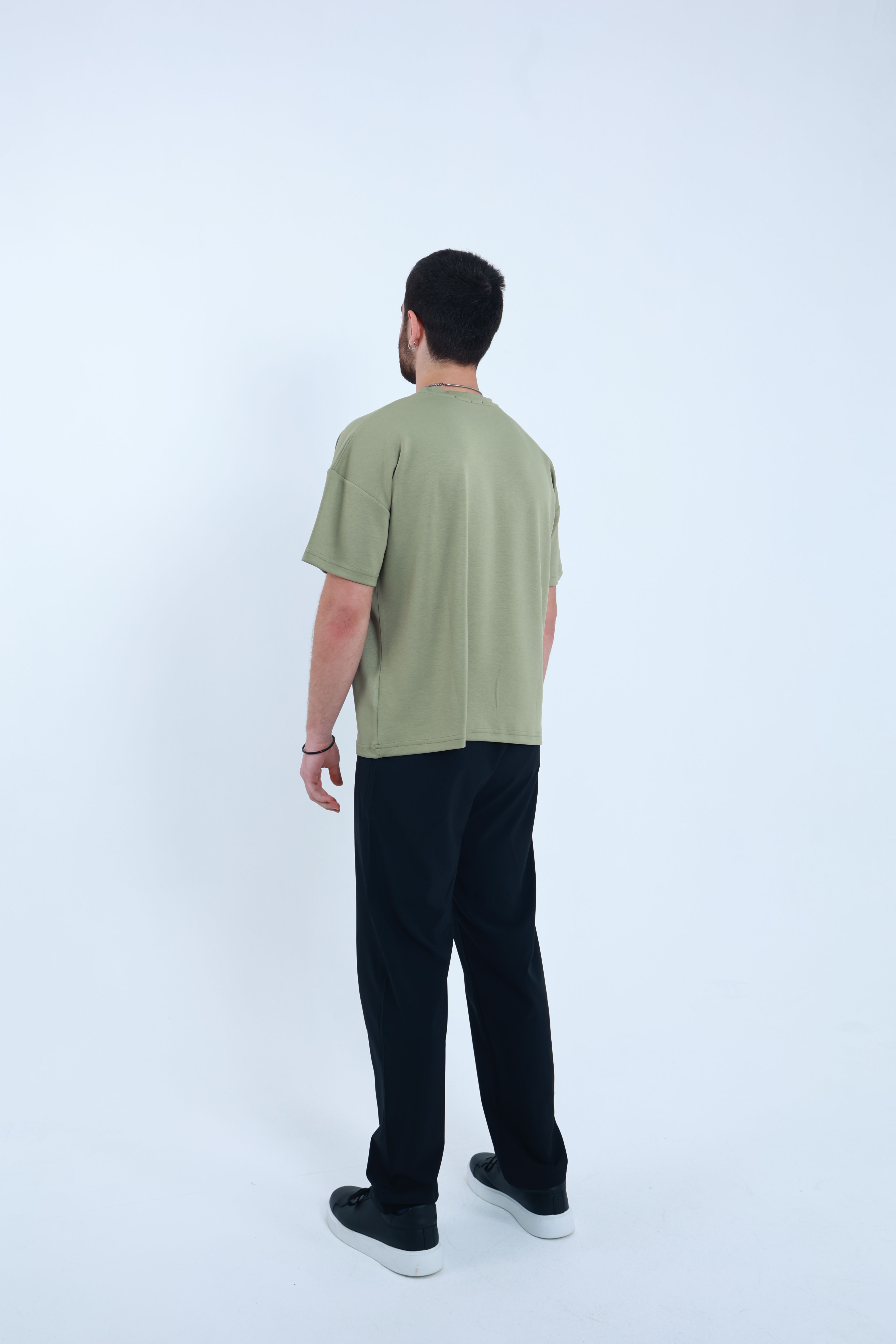Modal Oversized T-Shirt Yeşil