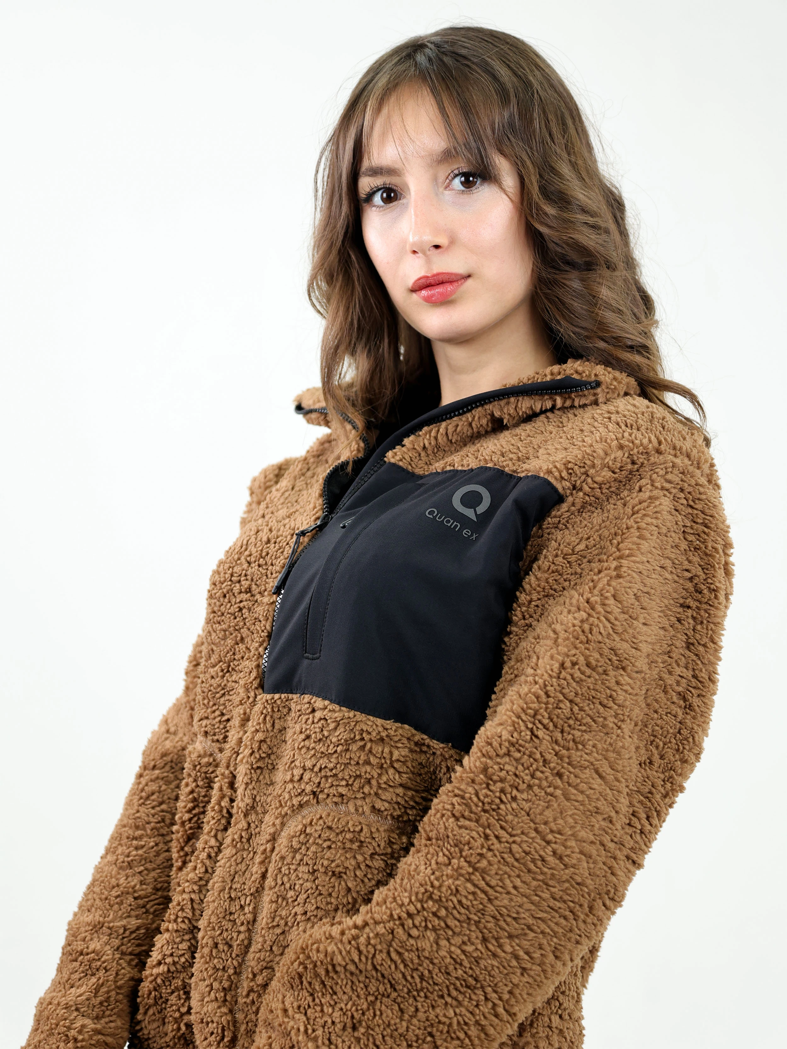 Kahverengi Kadın Kuzu Welsoft Polar Ceket