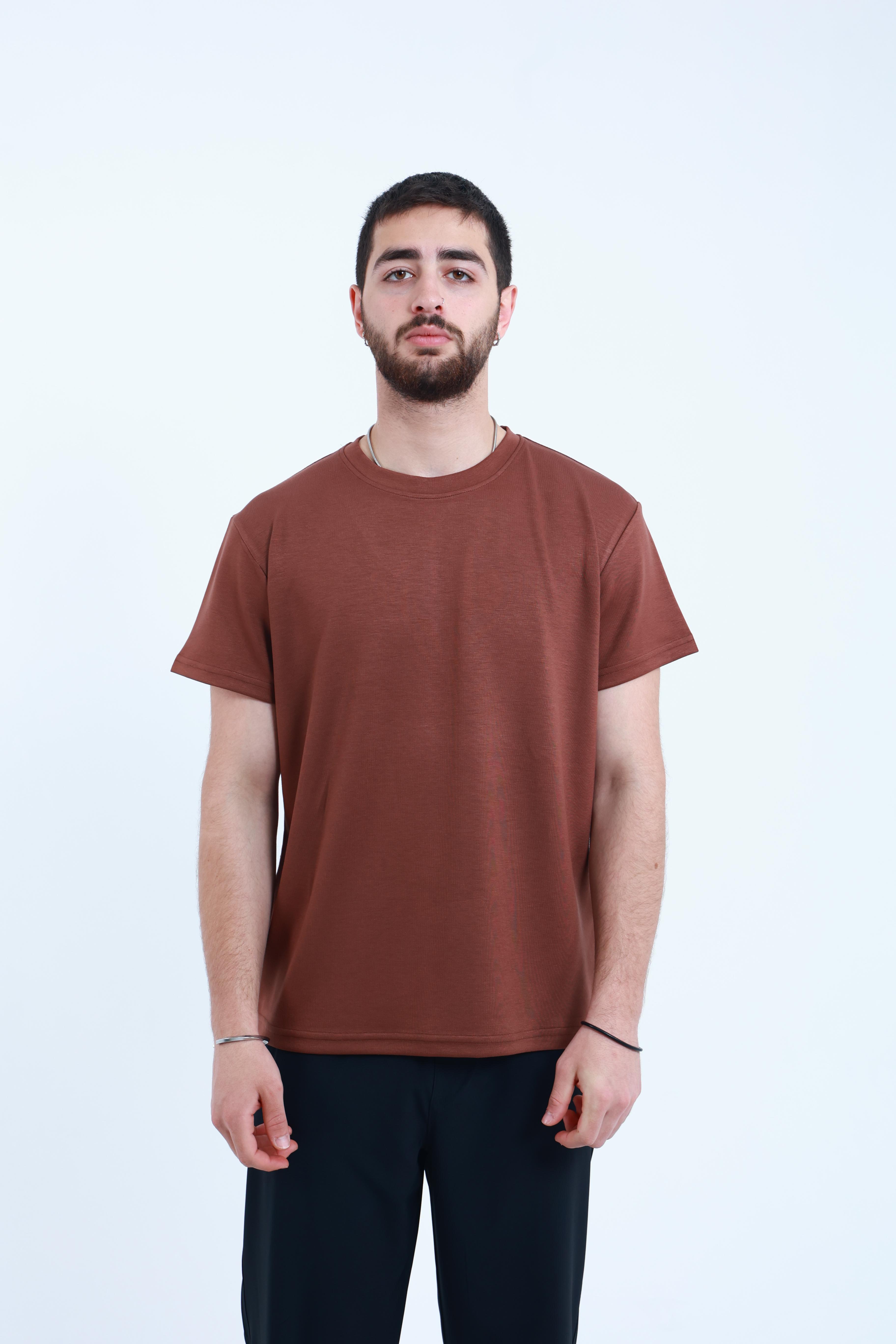 Modal Regular T-Shirt Kahverengi