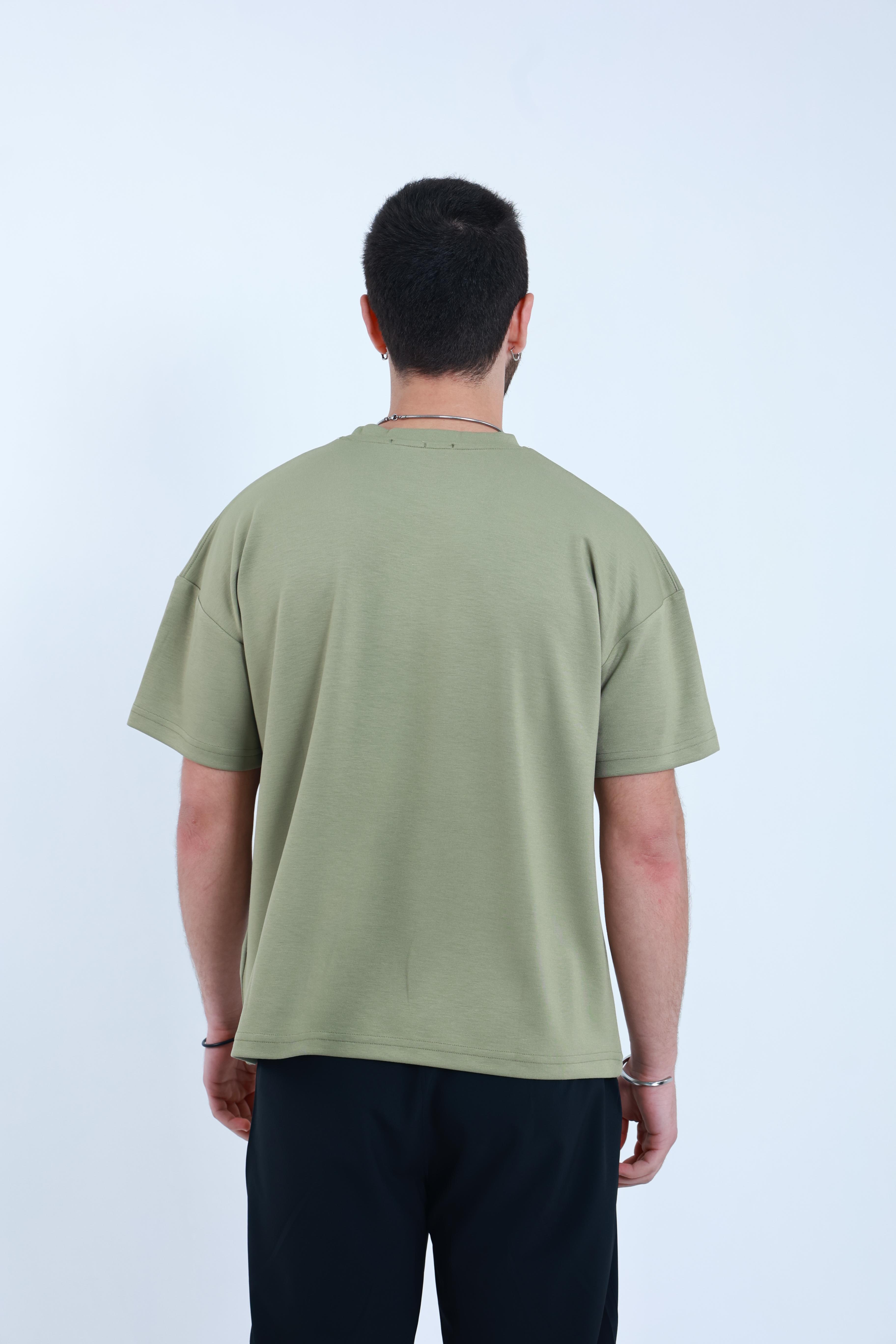 Modal Oversized T-Shirt Yeşil