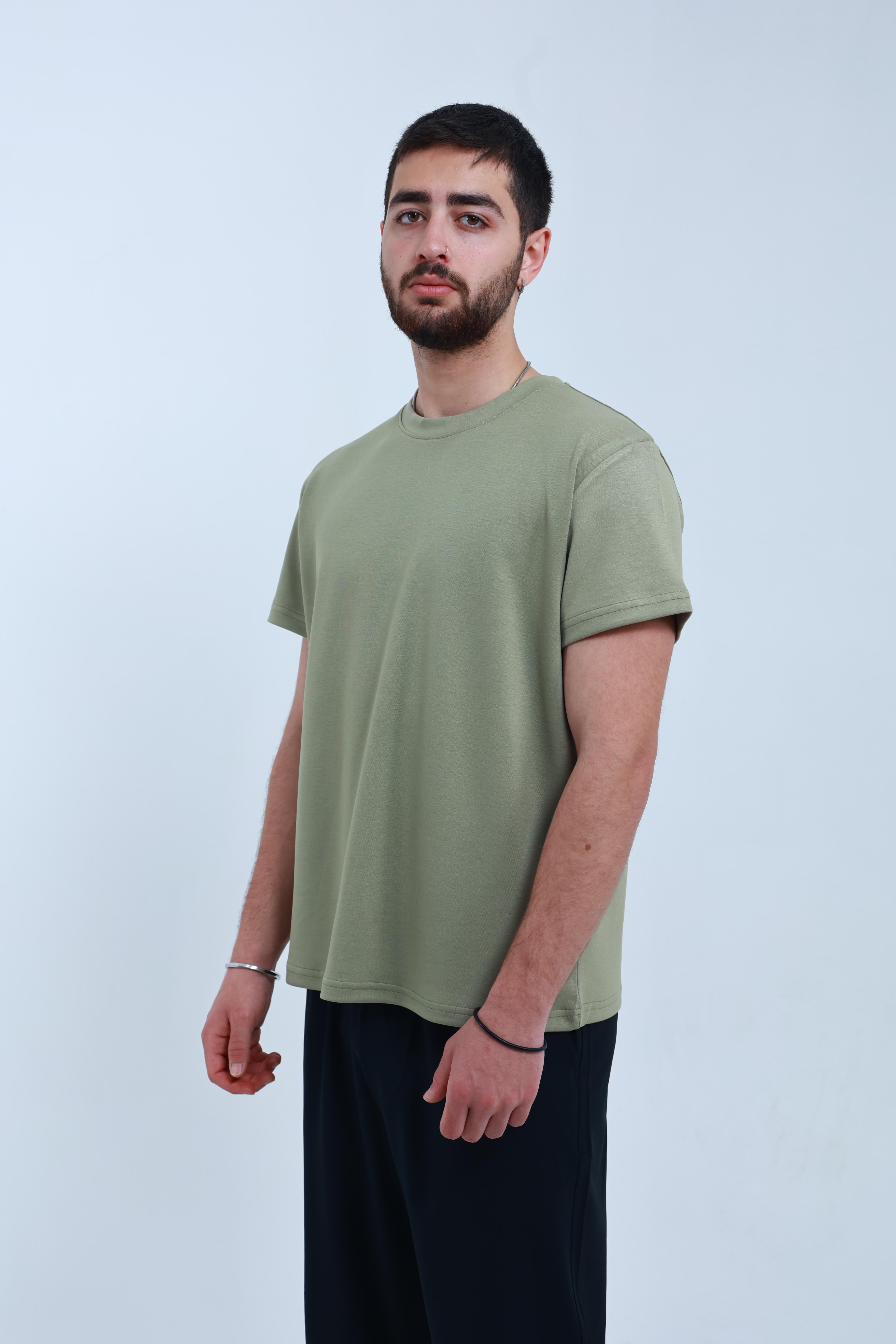 Modal Regular T-Shirt Yeşil