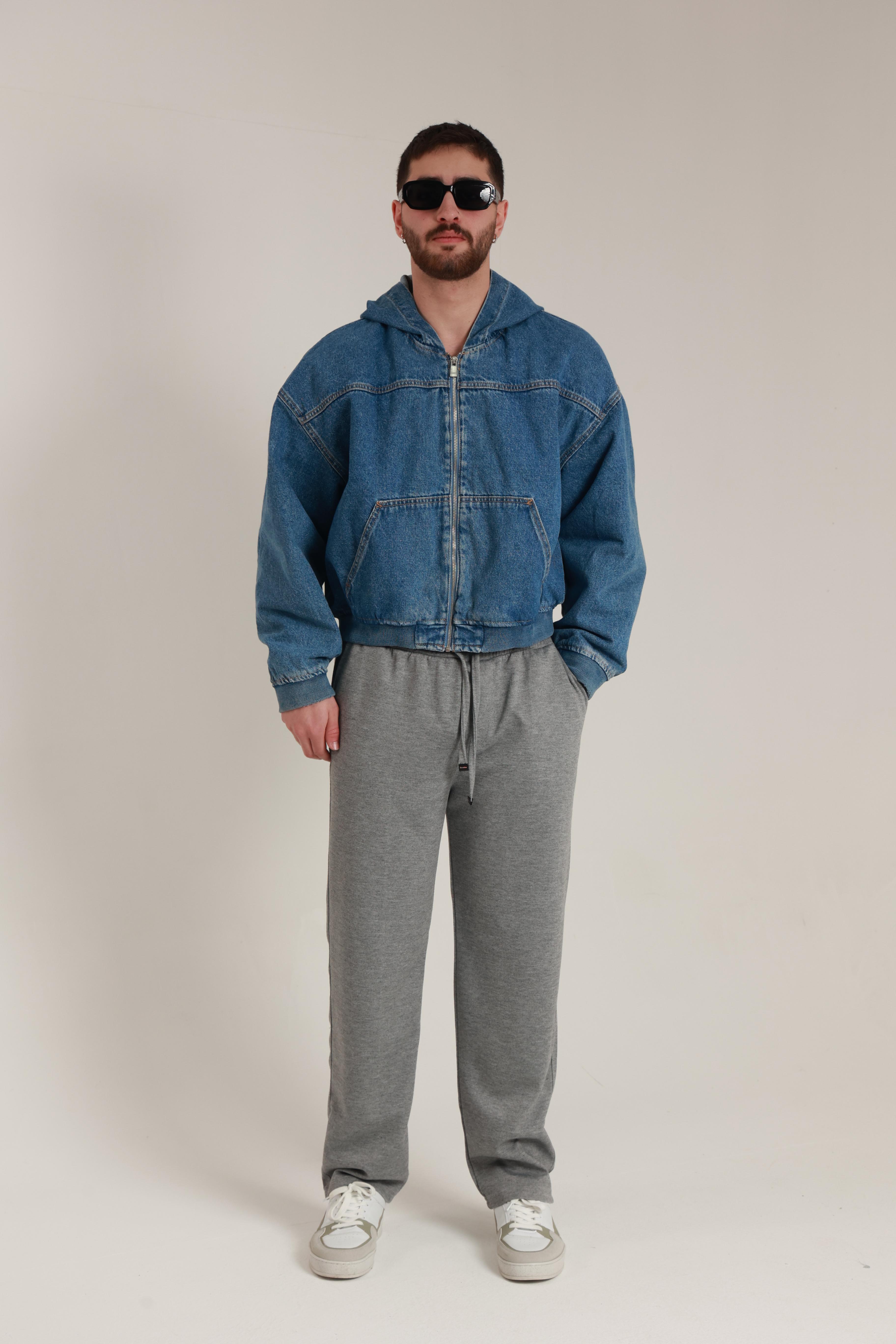 Pike Arka Cepli Baggy Eşofman Gri
