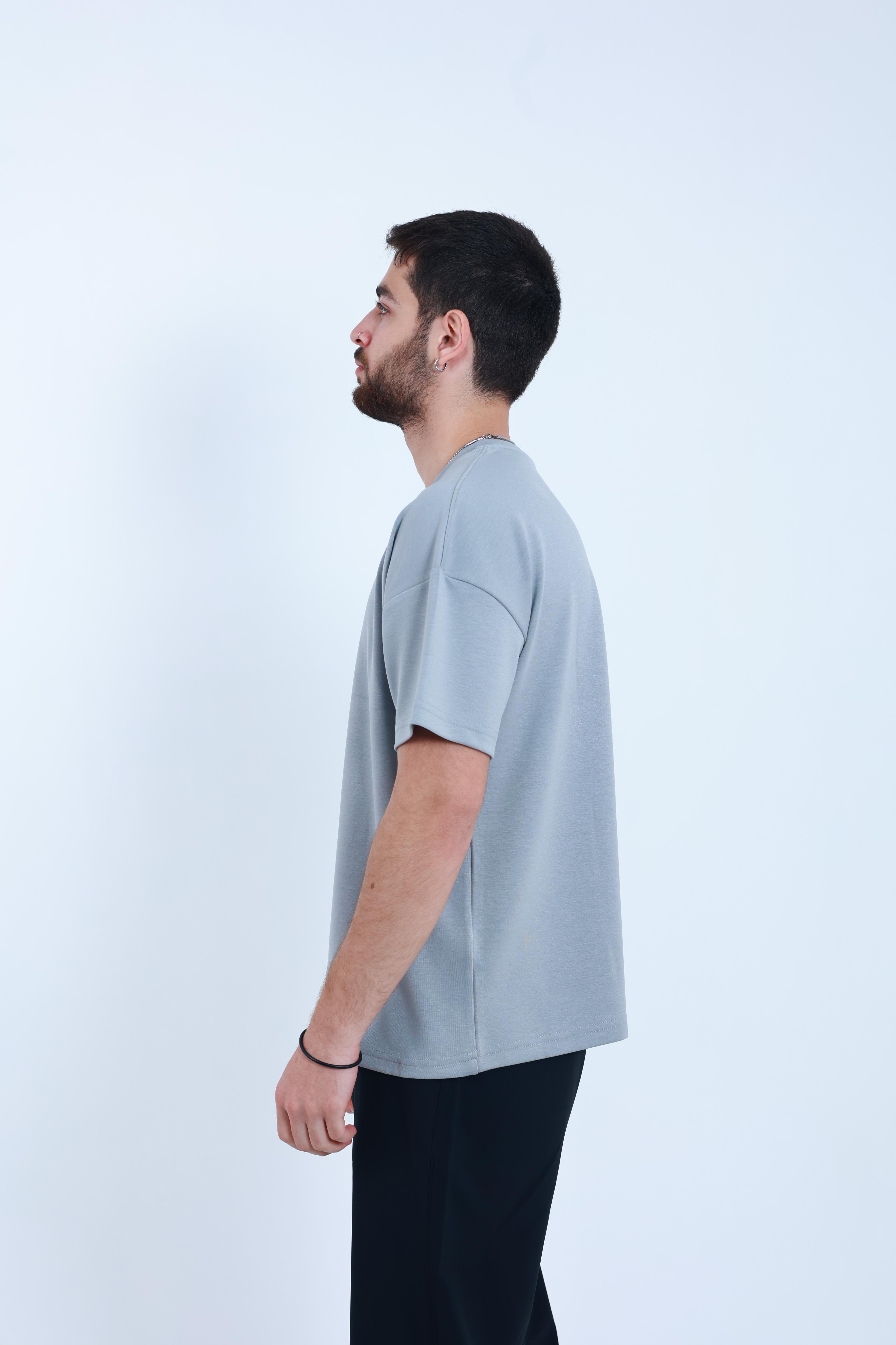 Modal Oversized T-Shirt Gri