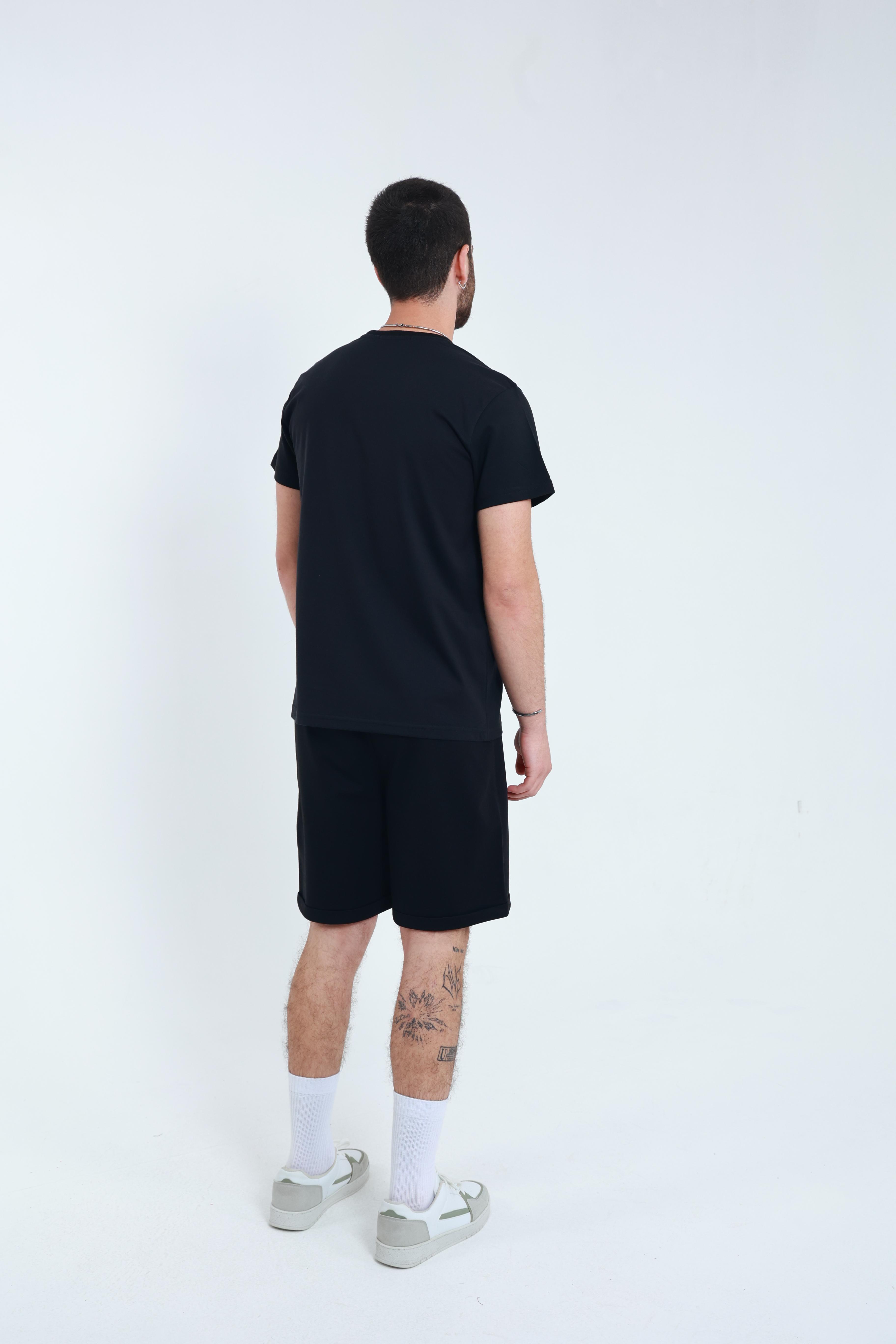 Şort T-Shirt Takım Siyah
