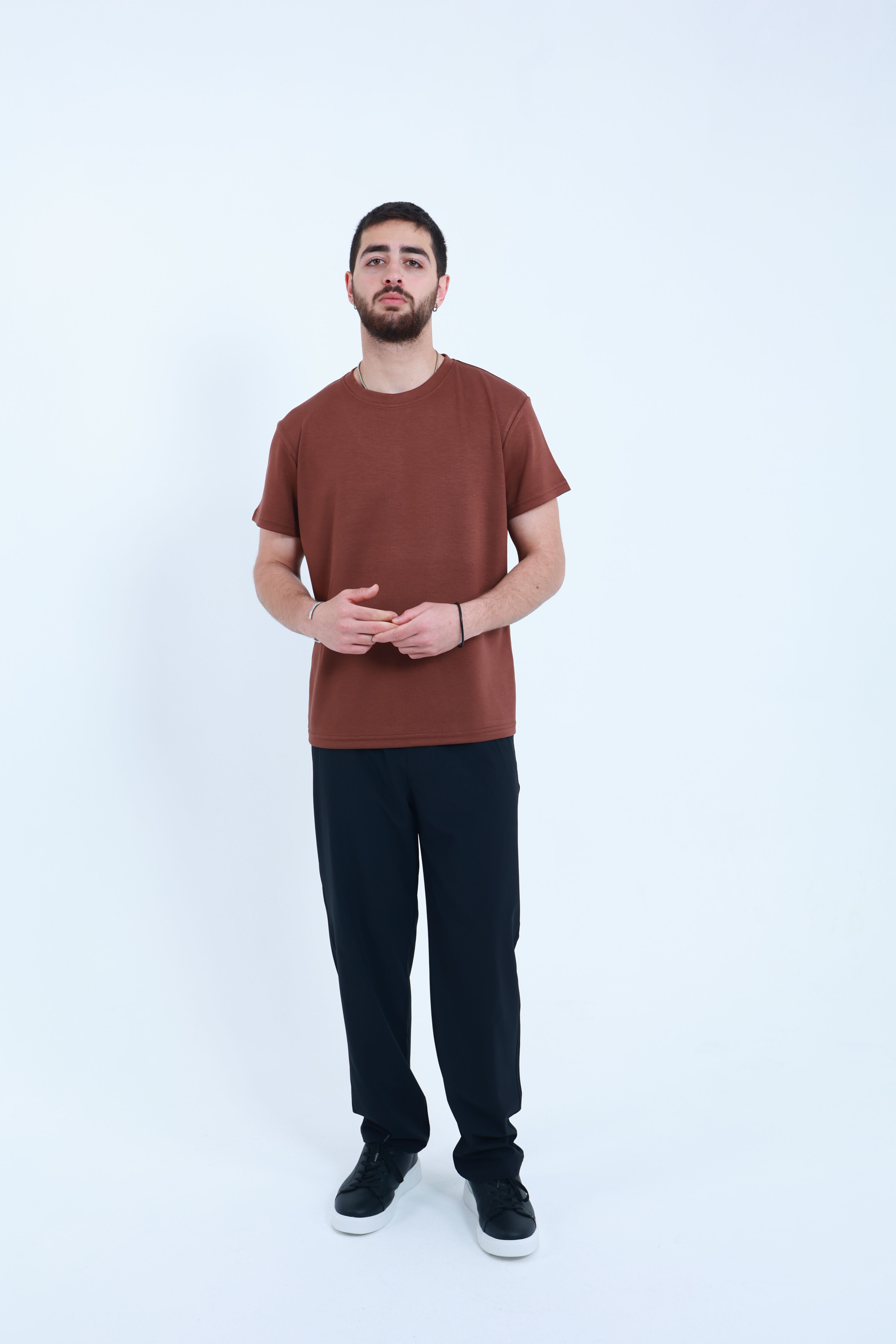 Modal Regular T-Shirt Kahverengi
