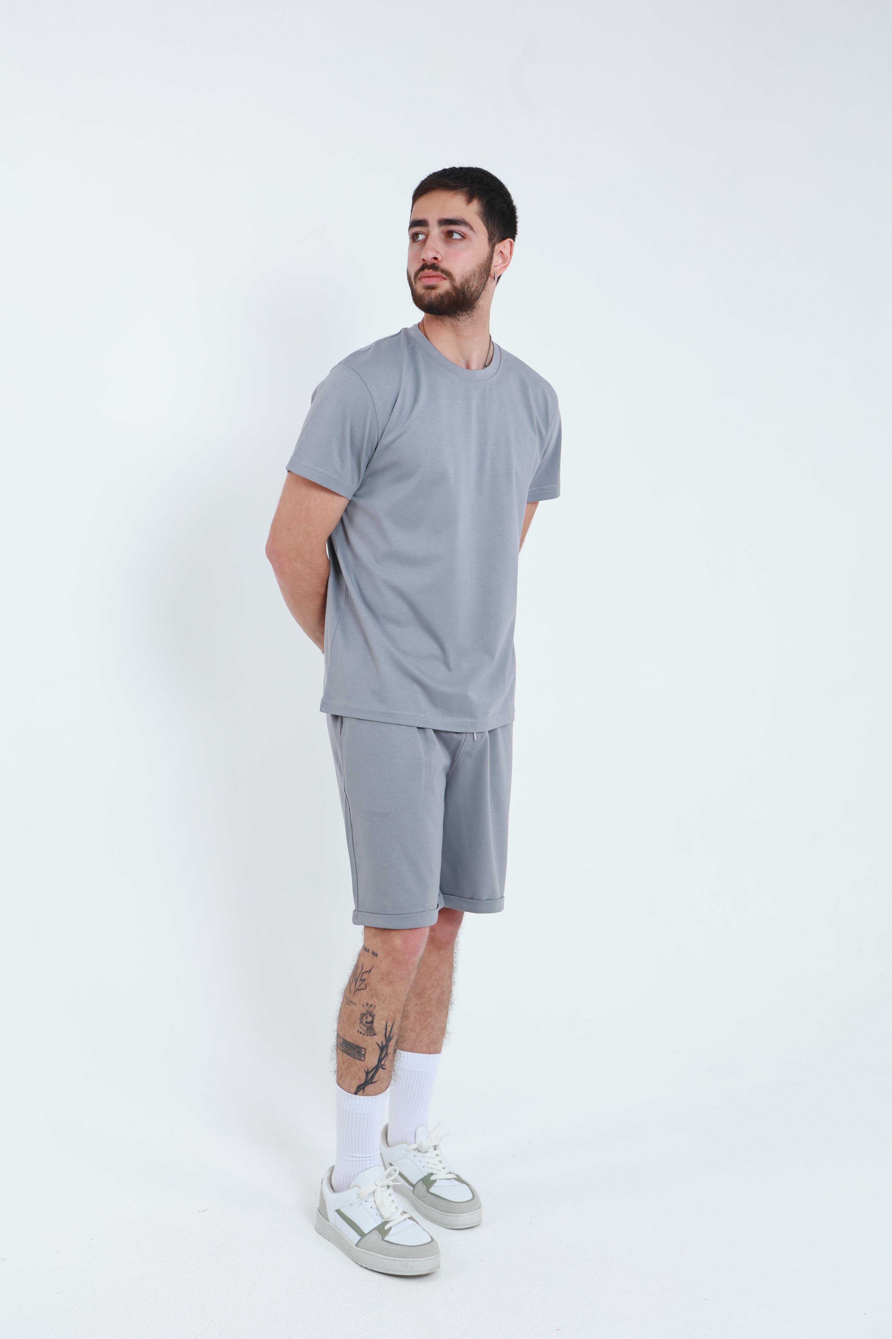 Şort T-Shirt Takım Gri