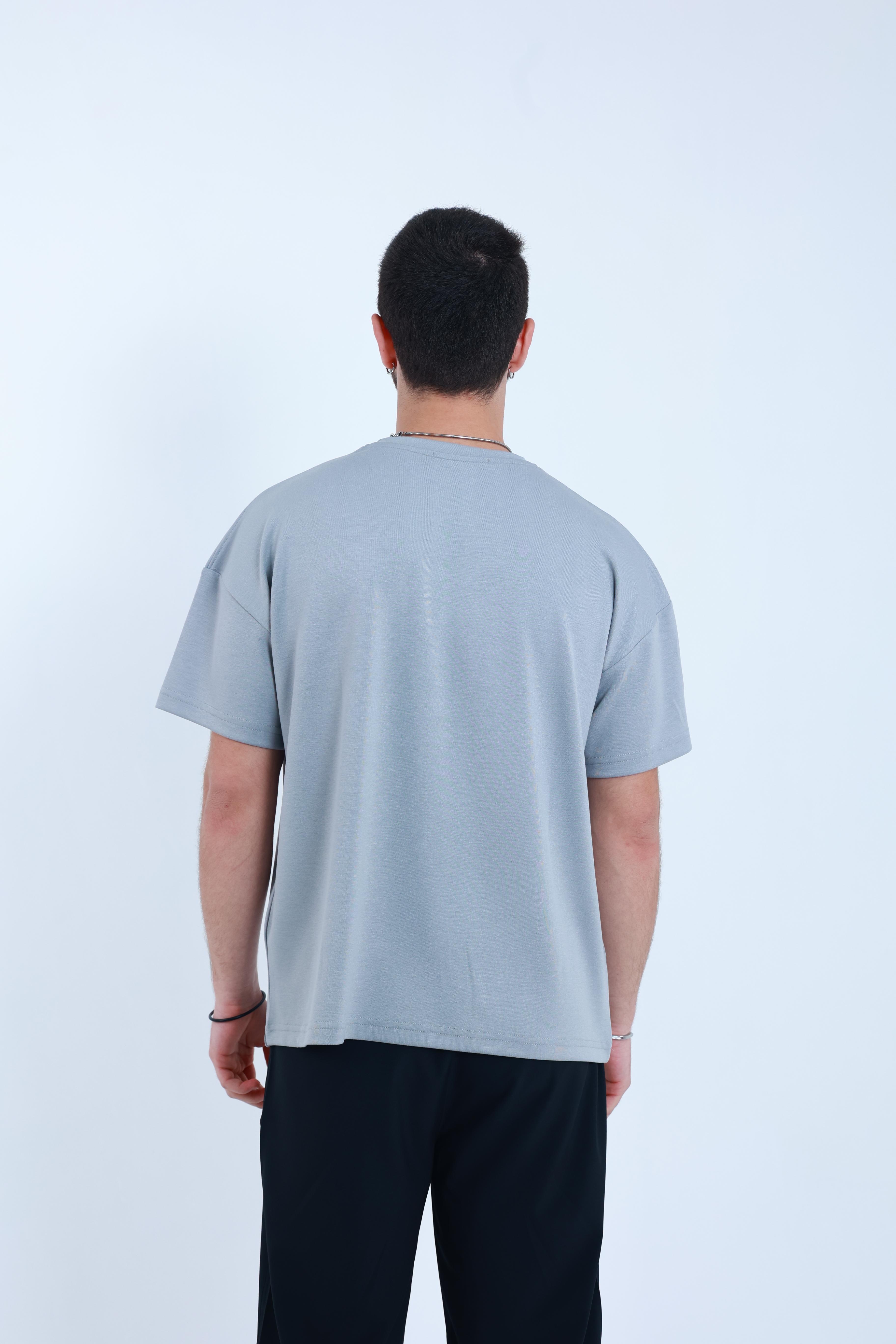 Modal Oversized T-Shirt Gri