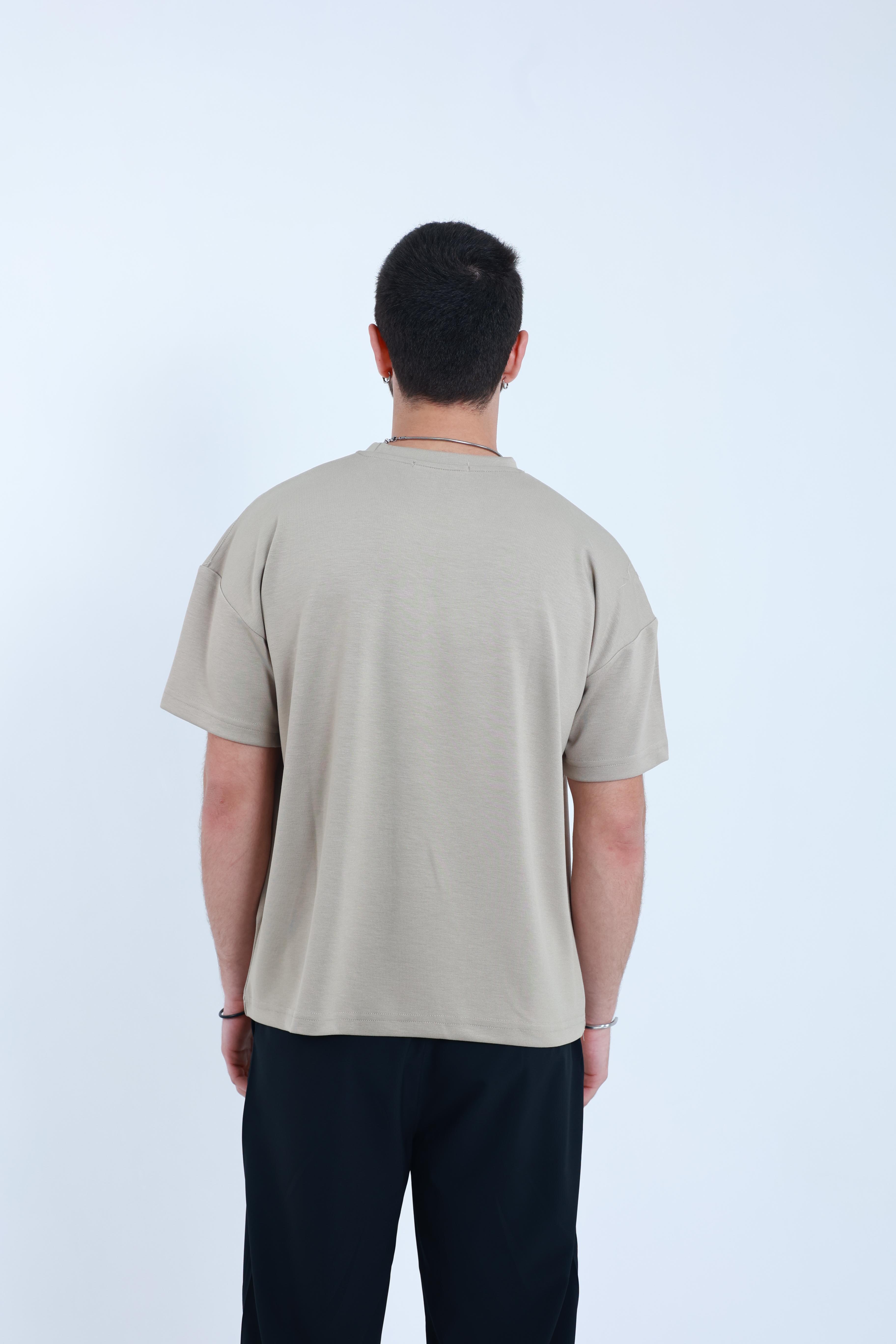 Modal Oversized T-Shirt Taş