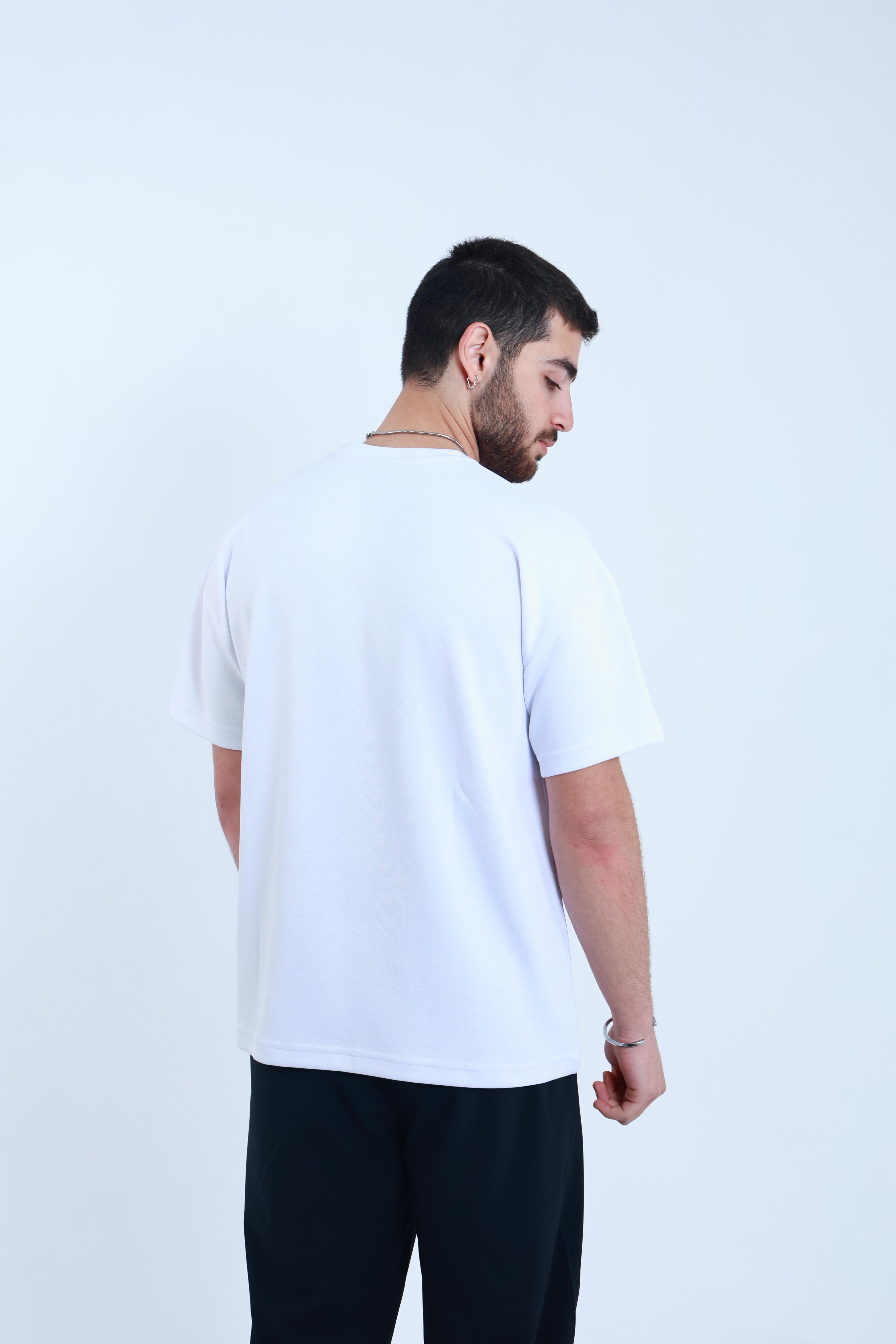 Modal Oversized T-Shirt Beyaz