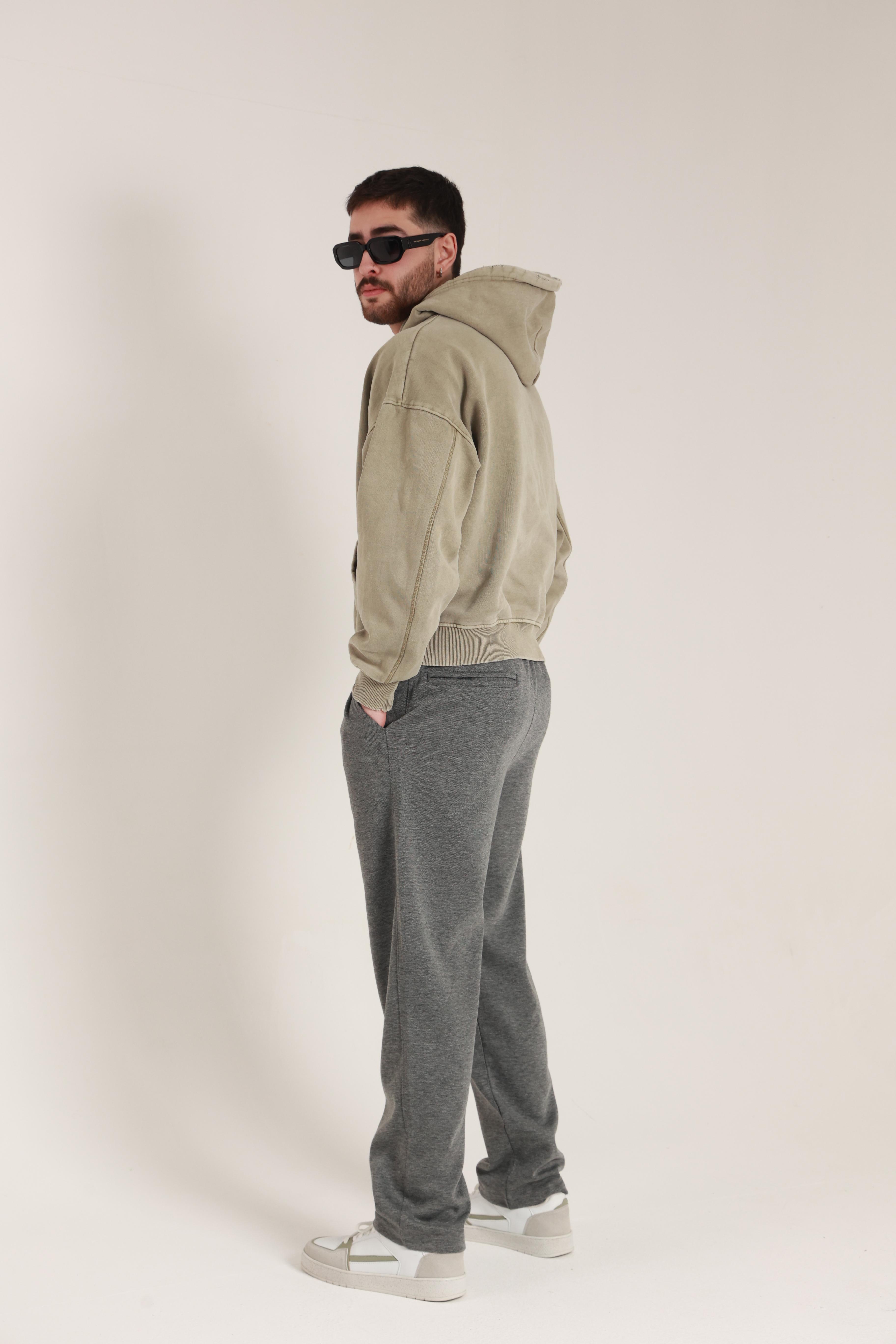 Pike Arka Cepli Baggy Eşofman Füme