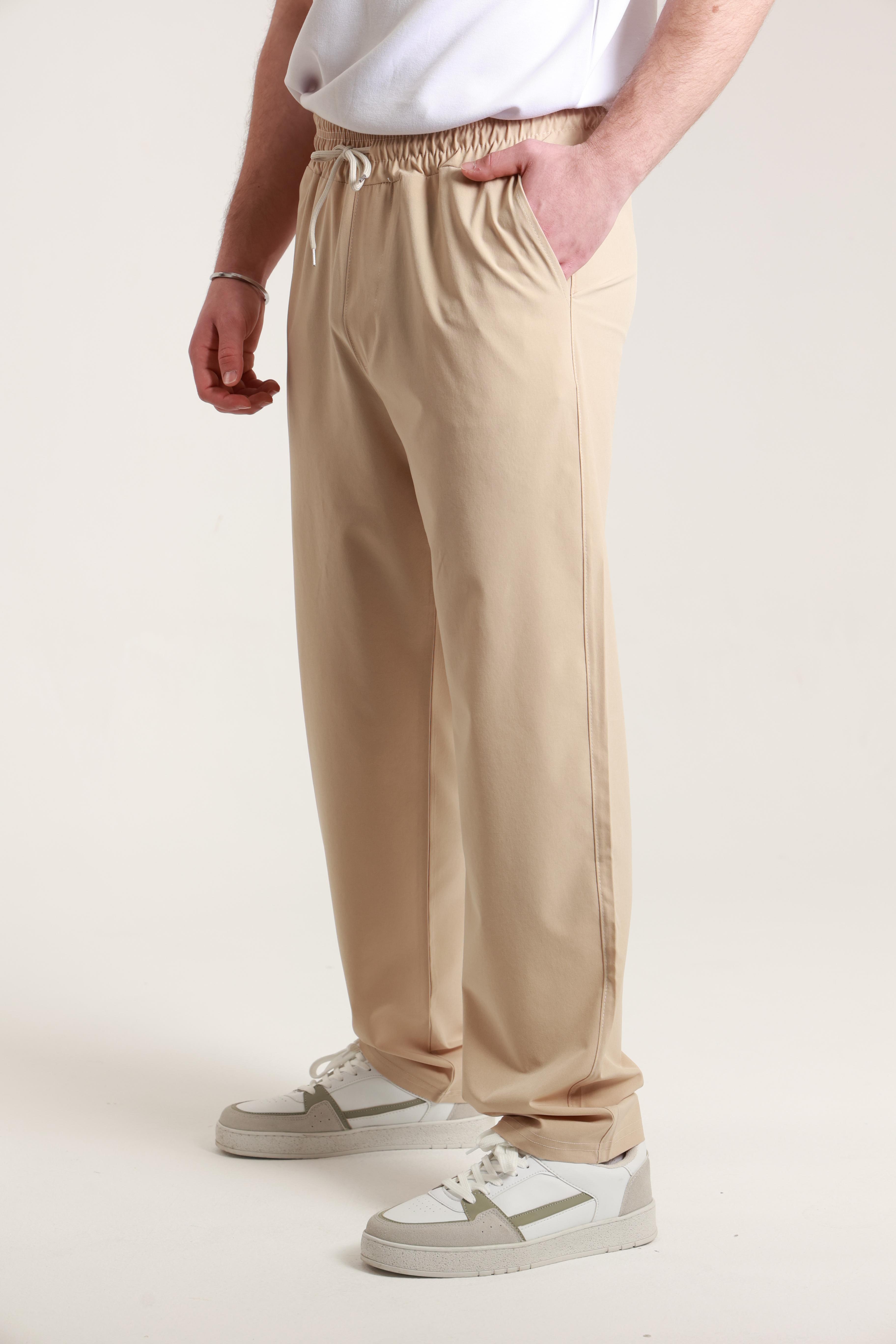 Paraşüt Baggy Eşofman Bej