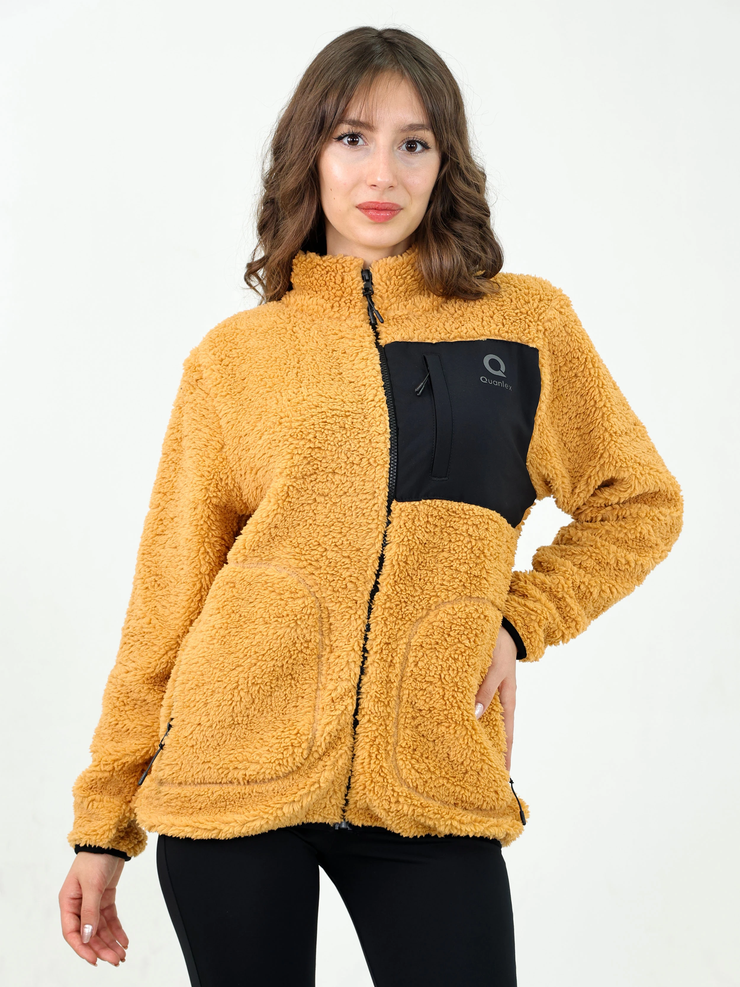 Kiremit Kadın Kuzu Welsoft Polar Ceket