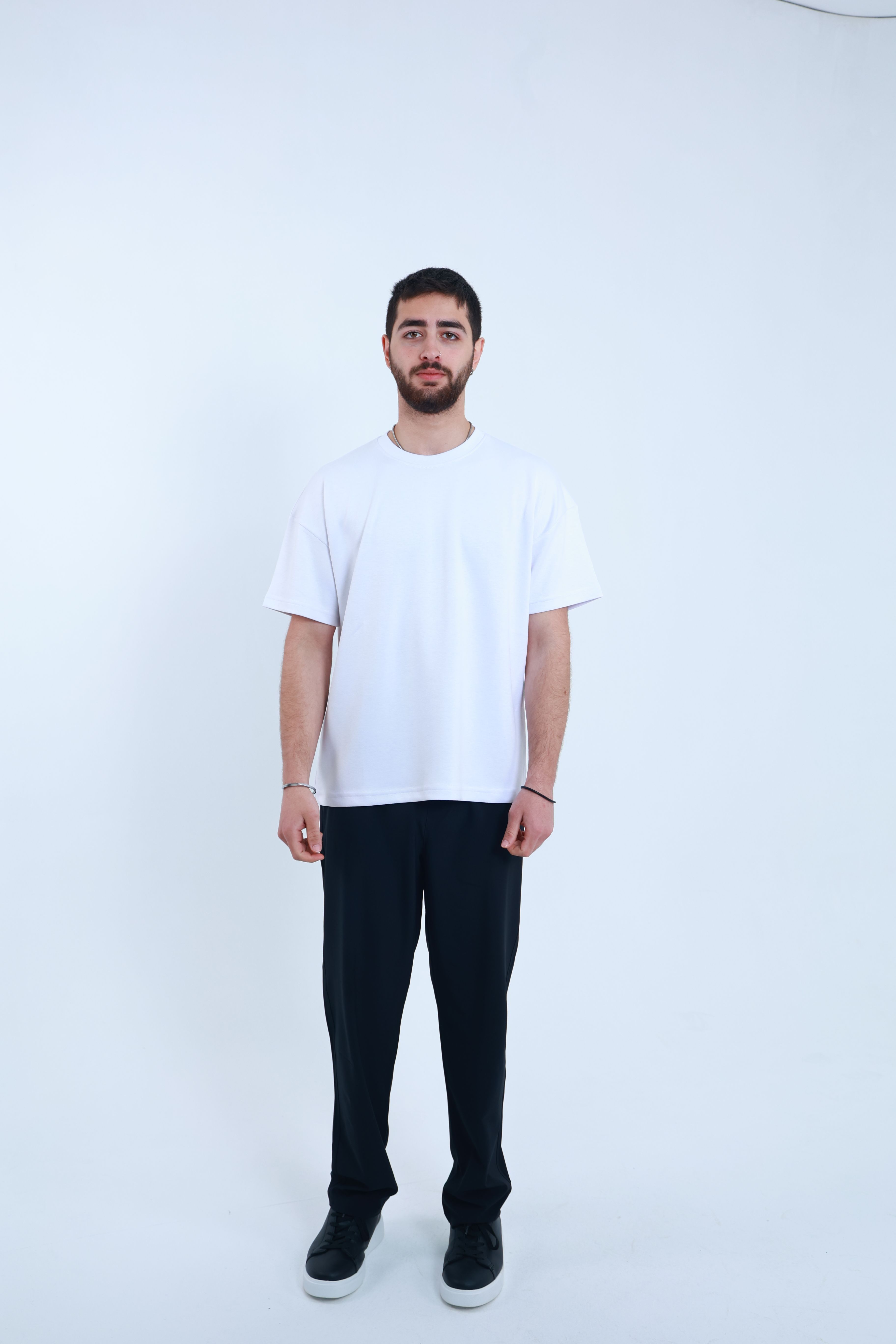 Modal Oversized T-Shirt Beyaz
