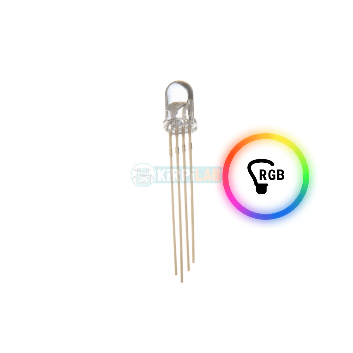 5mm Şeffaf RGB LED – Kırmızı Yeşil Mavi Çok Renkli