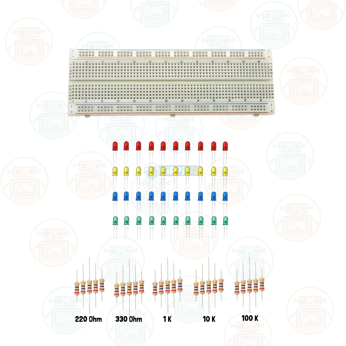 Kirpilab Arduino Başlangıç Seti 51 Parça 220 Bileşenli Gelişmiş Maker Seti + Saklama Kutulu
