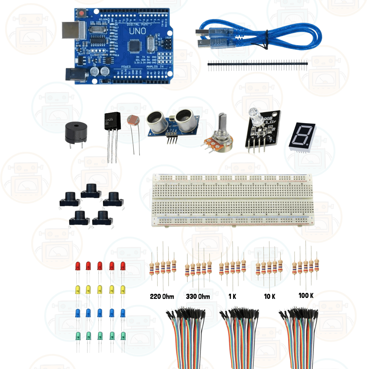 Kirpilab Arduino Başlangıç Seti 24 Parça 126 Bileşenli Maker Seti