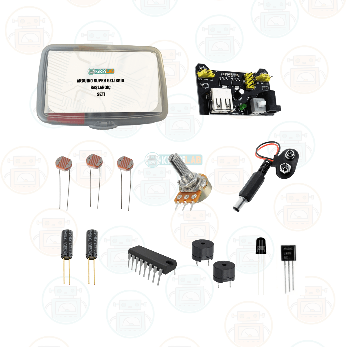Kirpilab Arduino Başlangıç Seti 51 Parça 220 Bileşenli Gelişmiş Maker Seti + Saklama Kutulu