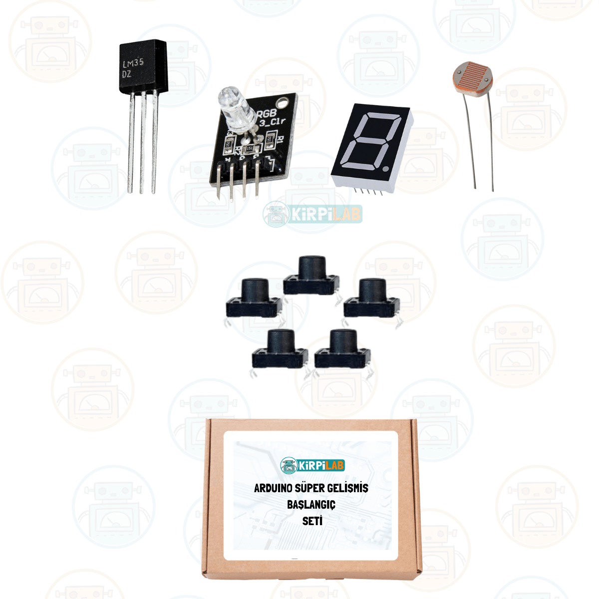 Kirpilab Arduino Başlangıç Seti 24 Parça 126 Bileşenli Maker Seti