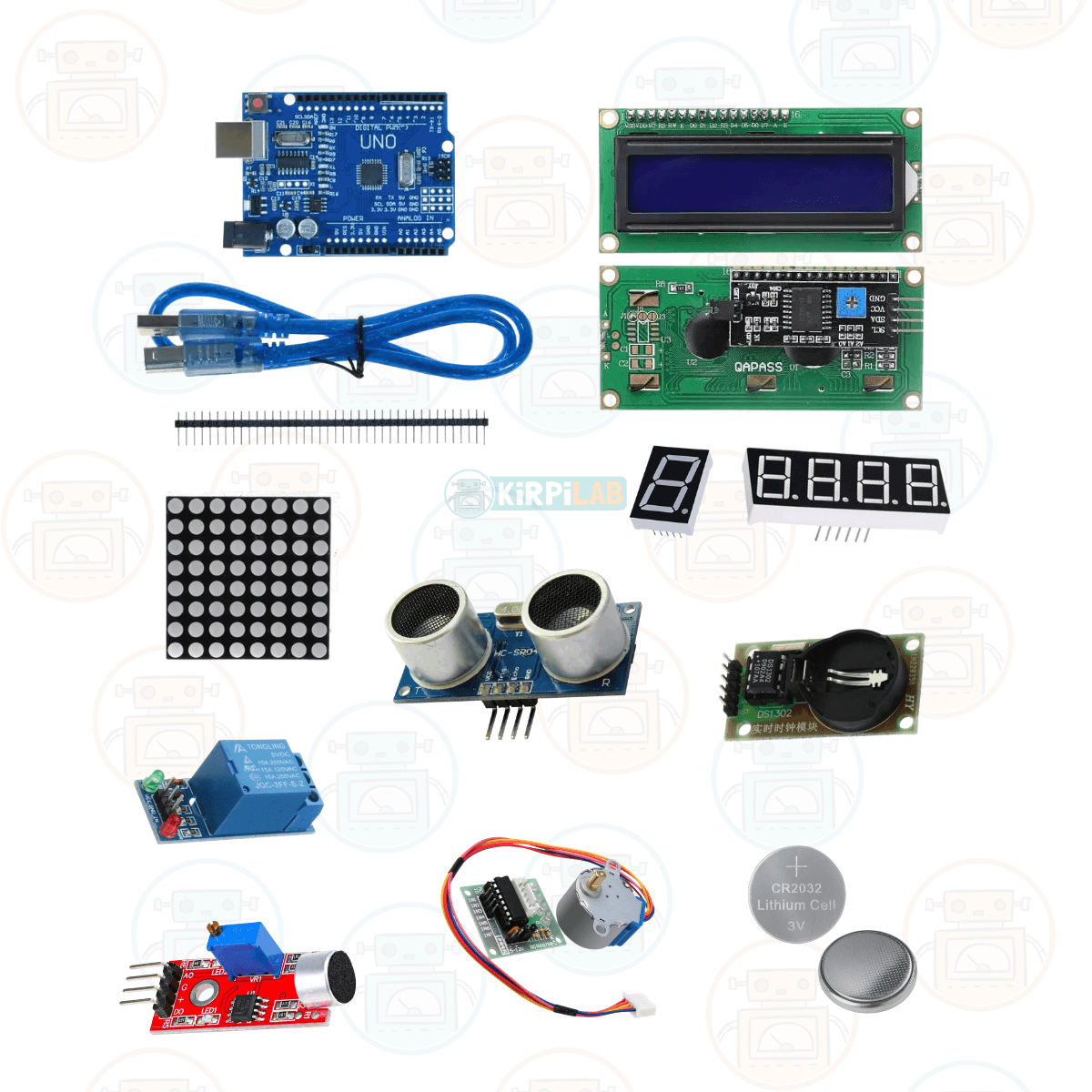 Kirpilab Arduino Başlangıç Seti 51 Parça 220 Bileşenli Gelişmiş Maker Seti + Saklama Kutulu