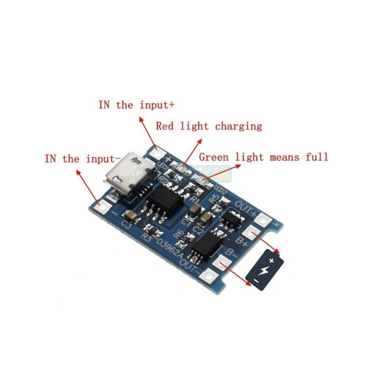 TP4056 LiPo Li-ion Pil Şarj Modülü – 1S 3.7V Type-C Şarj Devresi