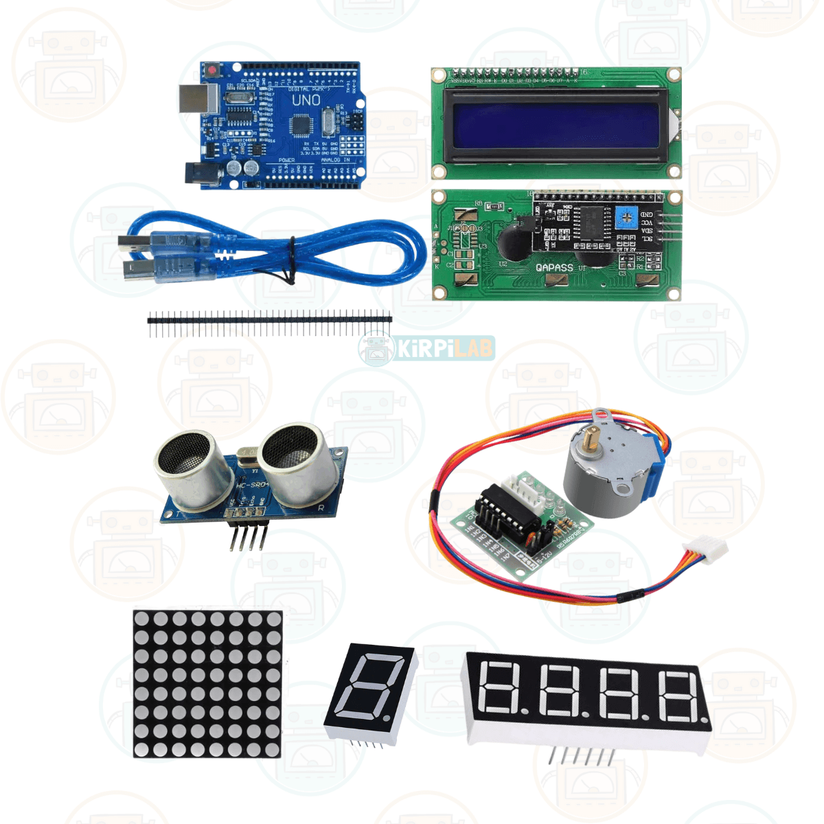 Kirpilab Arduino Başlangıç Seti 38 Parça 185 Bileşenli Gelişmiş Maker Seti + Saklama Kutulu