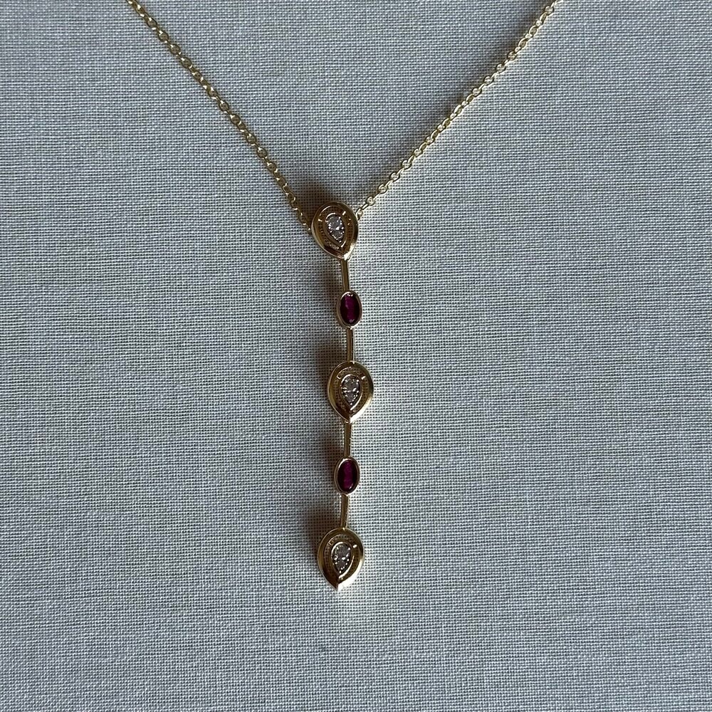 Garnet Aura Kolye