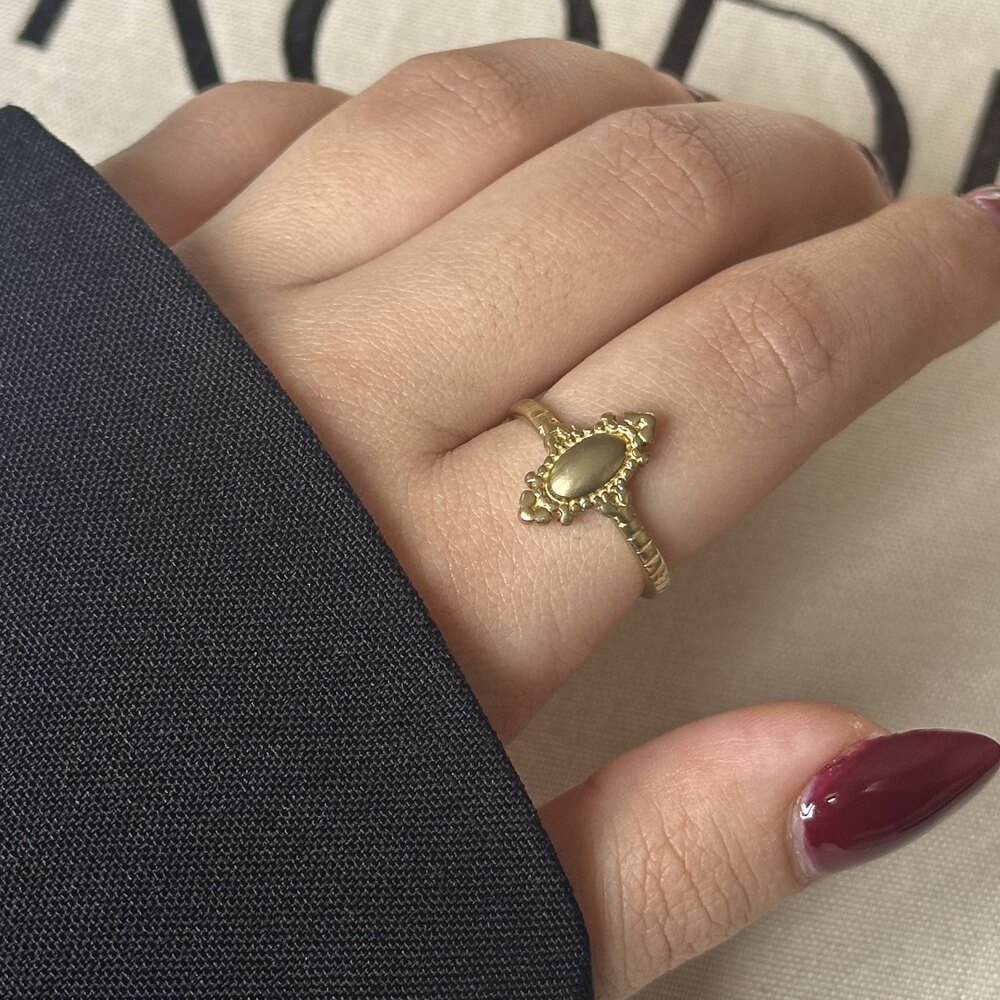Vintage Ayna Motif Yüzük