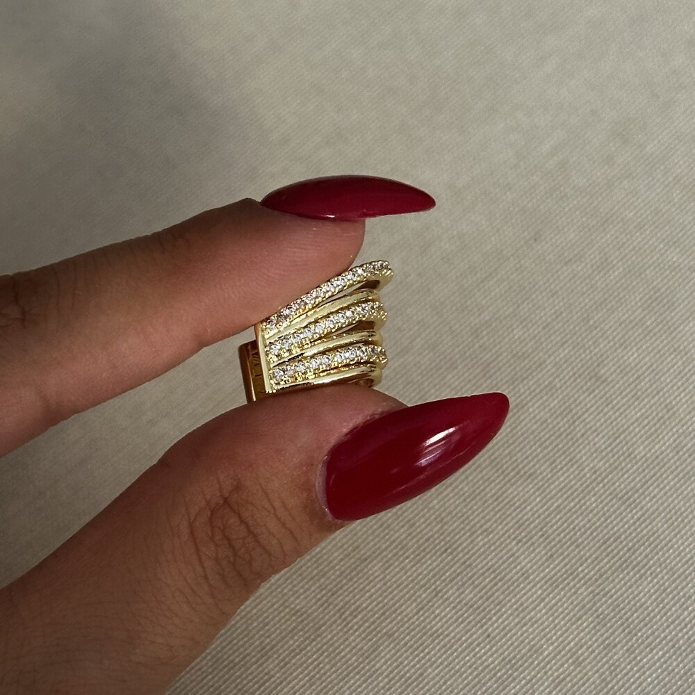 Taş İşlemeli Earcuff