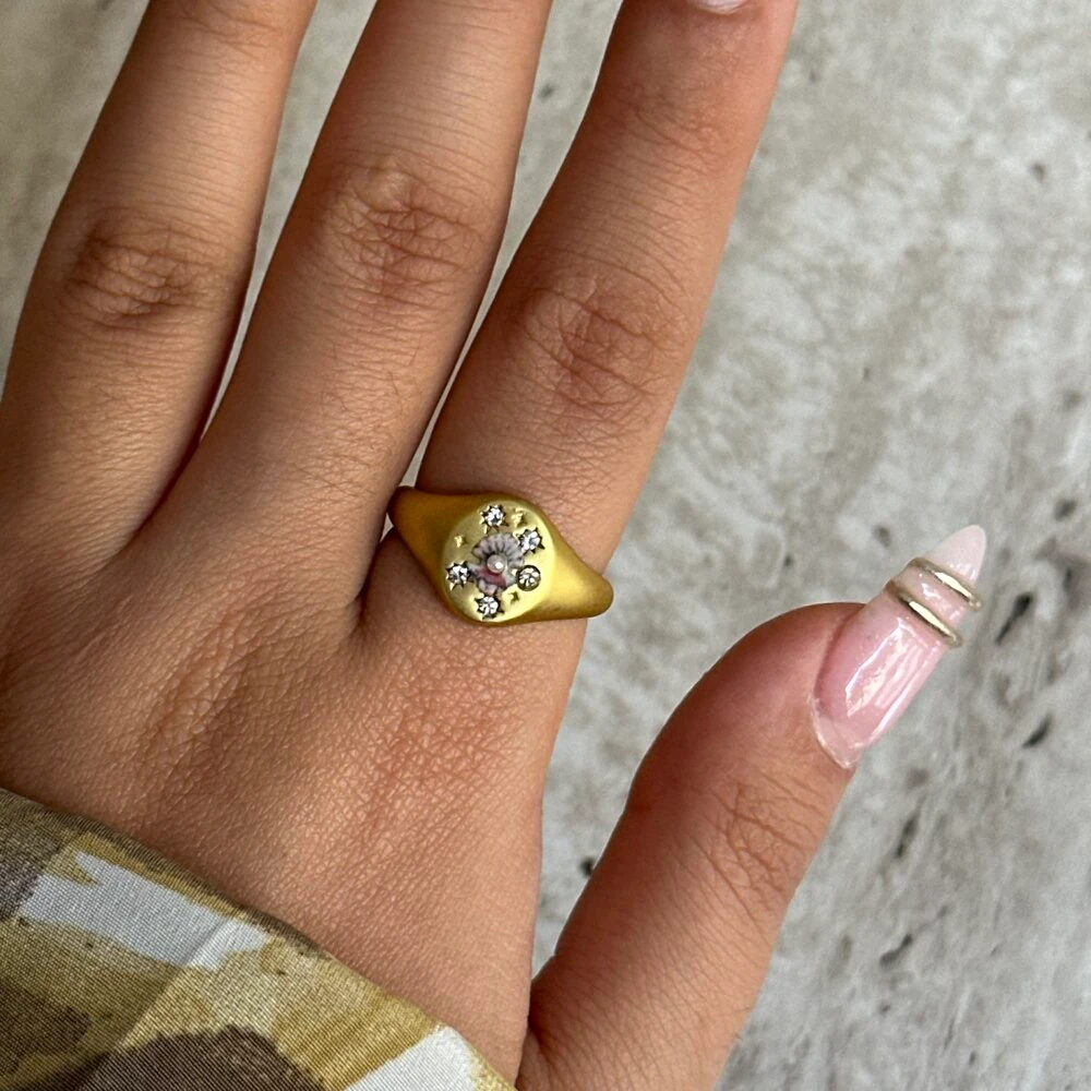 İncili İstridye Bohem Yüzük