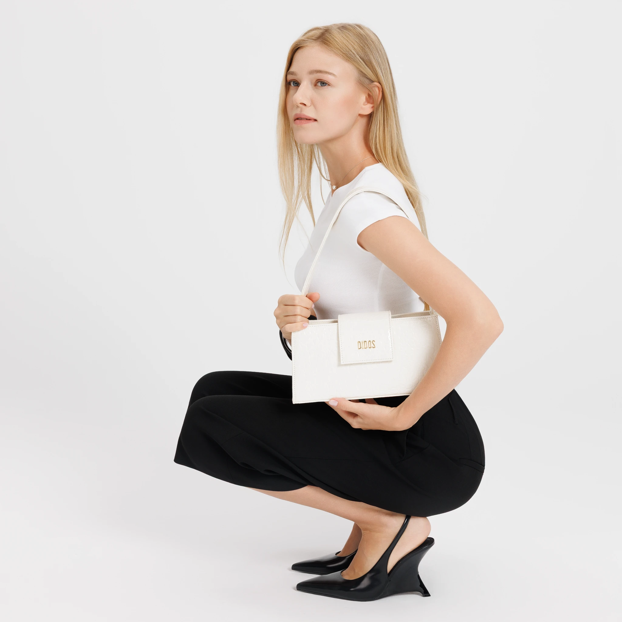 Igua - White No8 | Beyaz Omuz Çantası